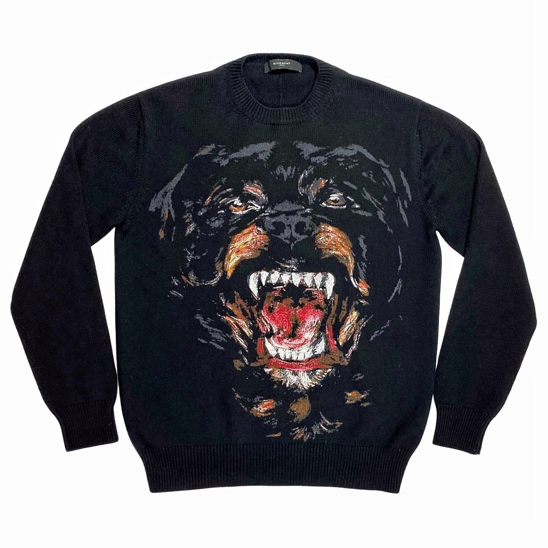 Givenchy Painted Rottweiler Knit Sweater Size Medium – Display Copy