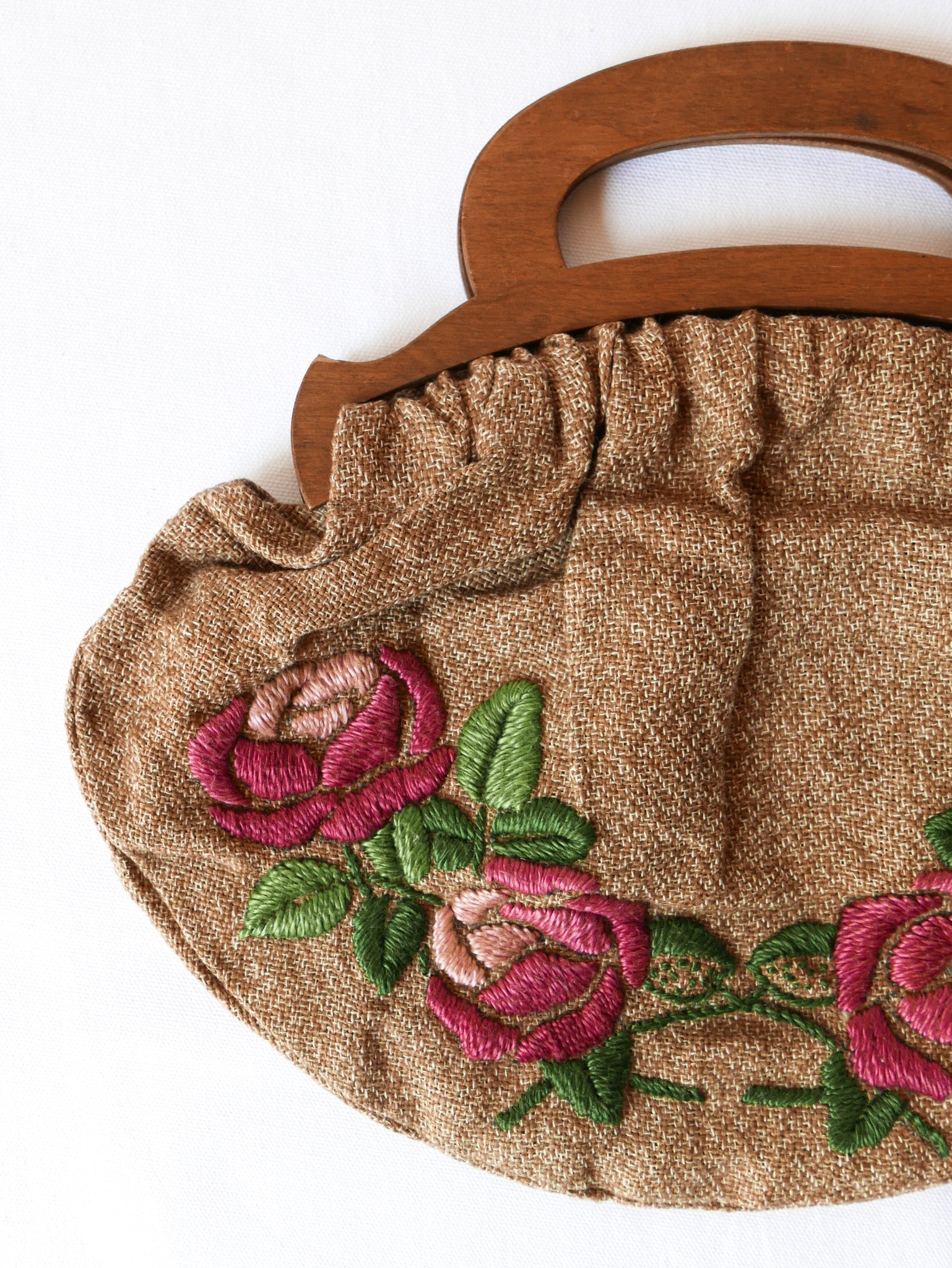 1930's Small Hand-Embroidered Handbag