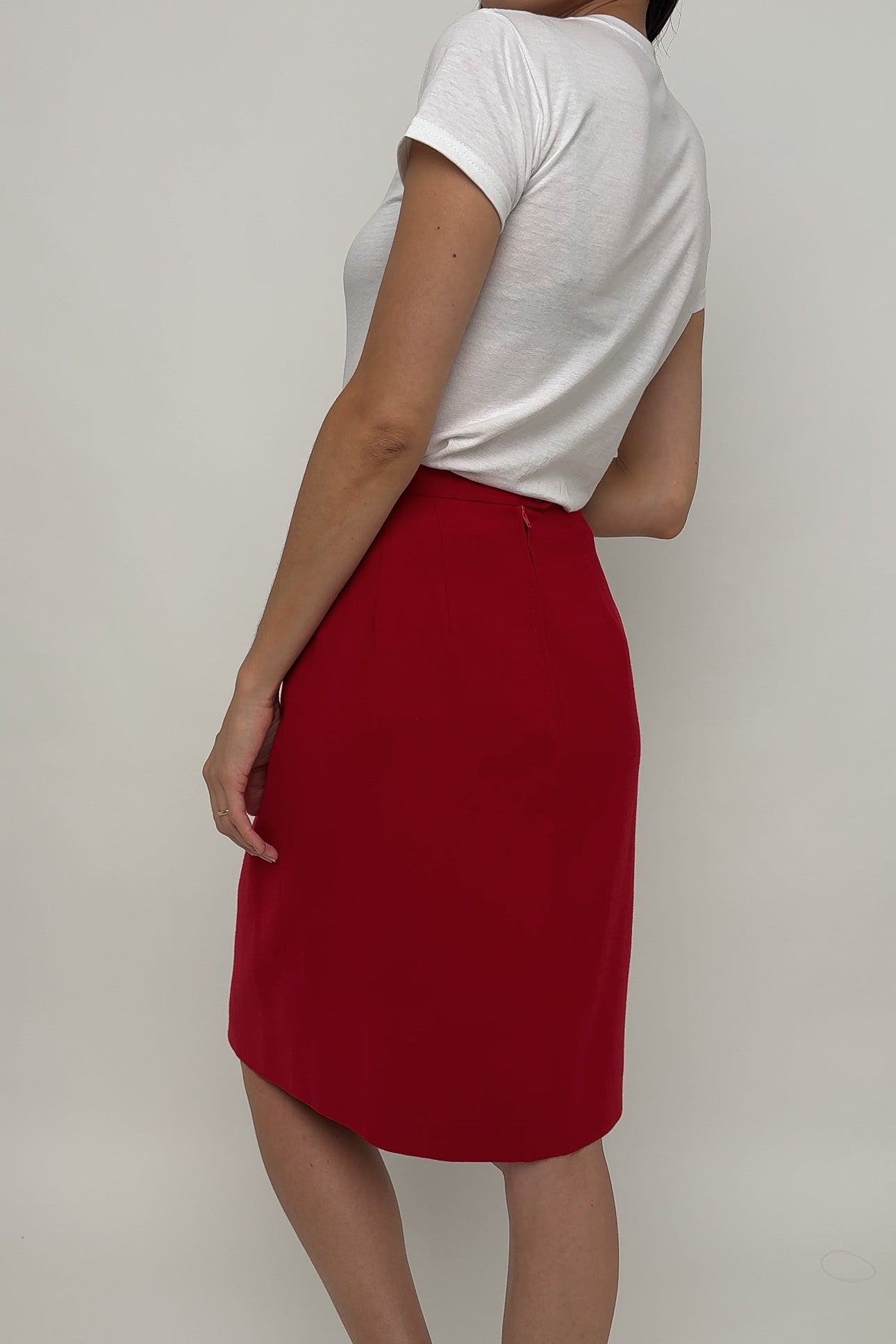 Vintage Chili Neiman Marcus Wool Midi Pencil Skirt