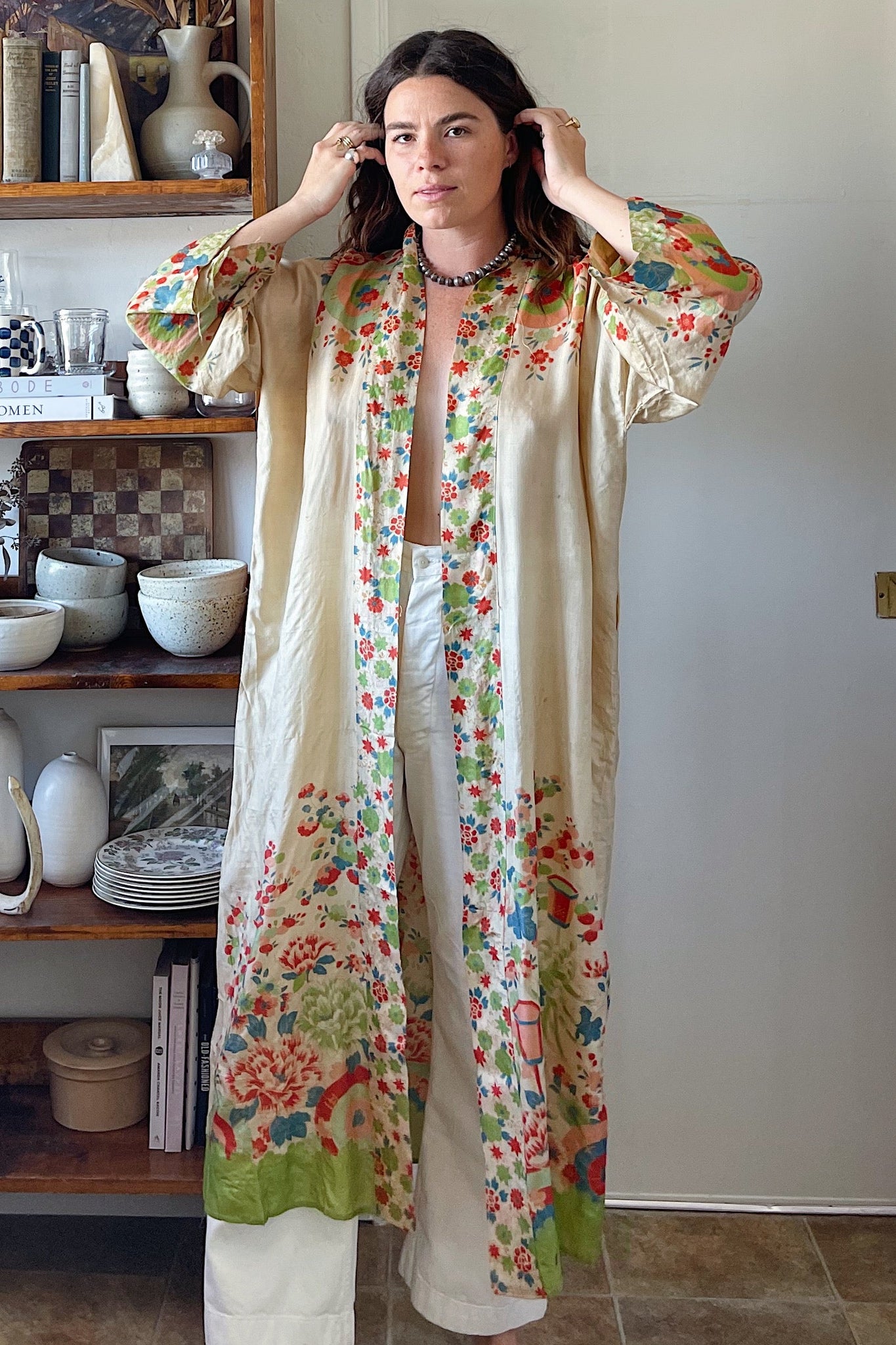 1920s Silk Pongee Kimono