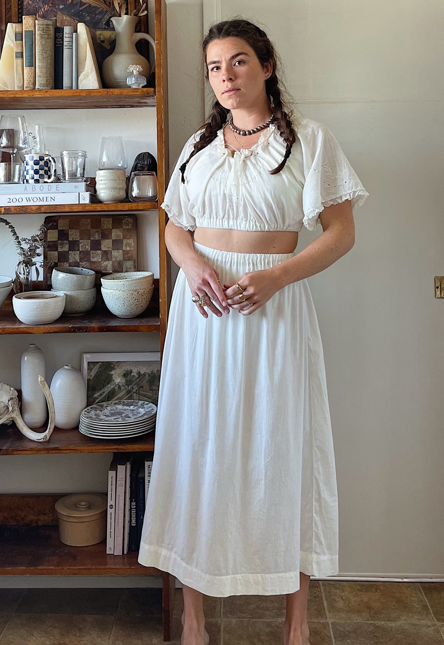 Antique Cotton Skirt Set