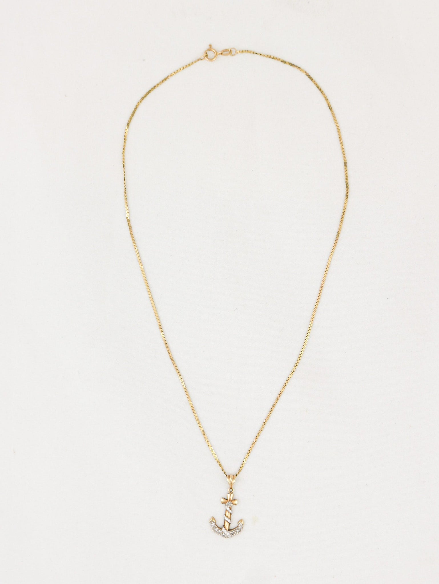 Diamonds & Anchor Necklace