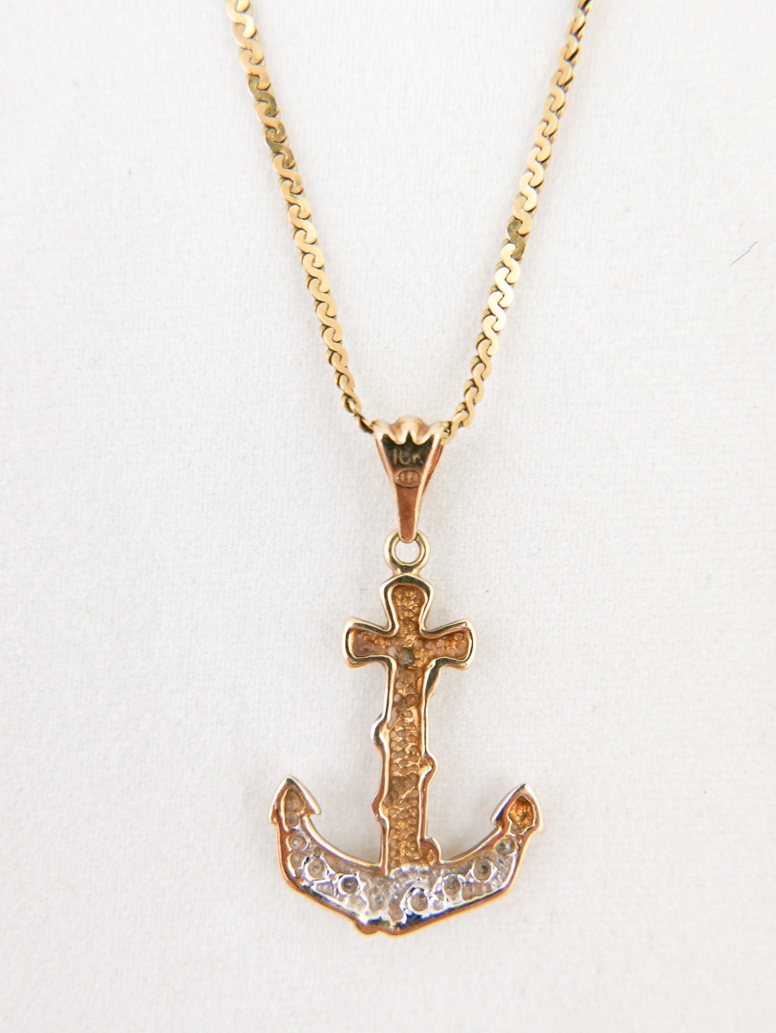 Diamonds & Anchor Necklace