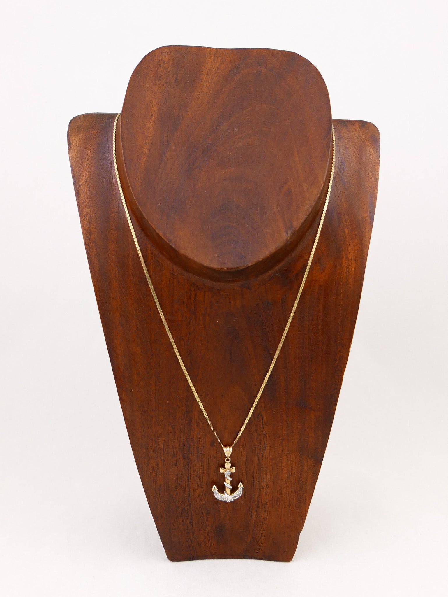 Diamonds & Anchor Necklace