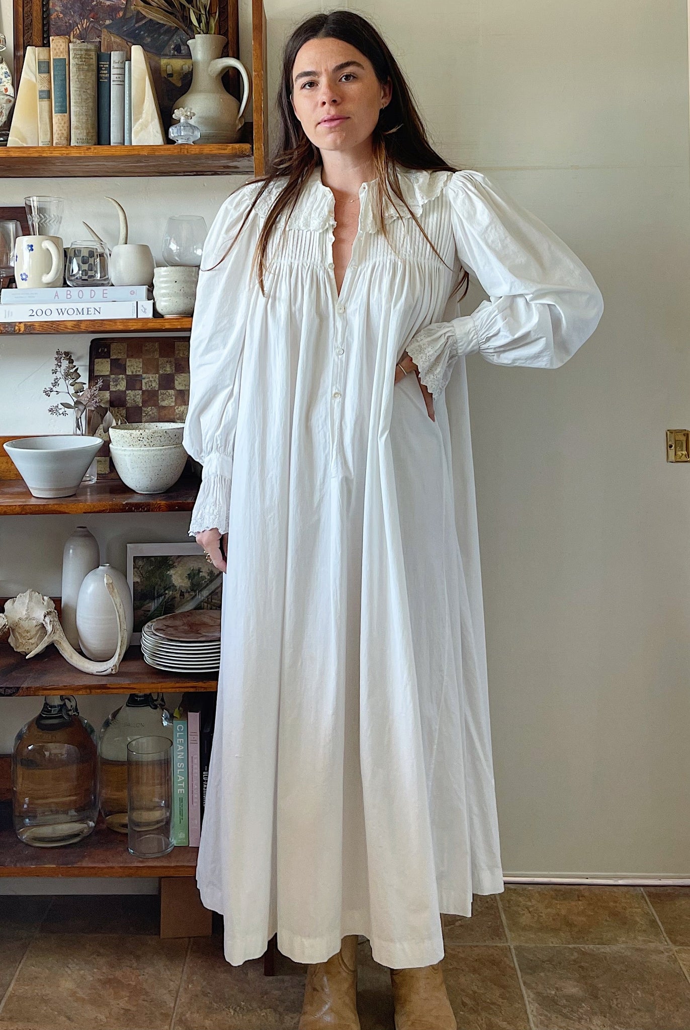 Victorian Ruffle Collar Nightgown