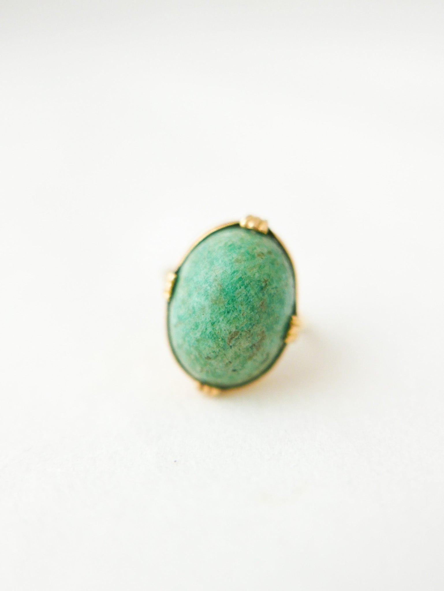 Antique Jade & 18k Gold Ring