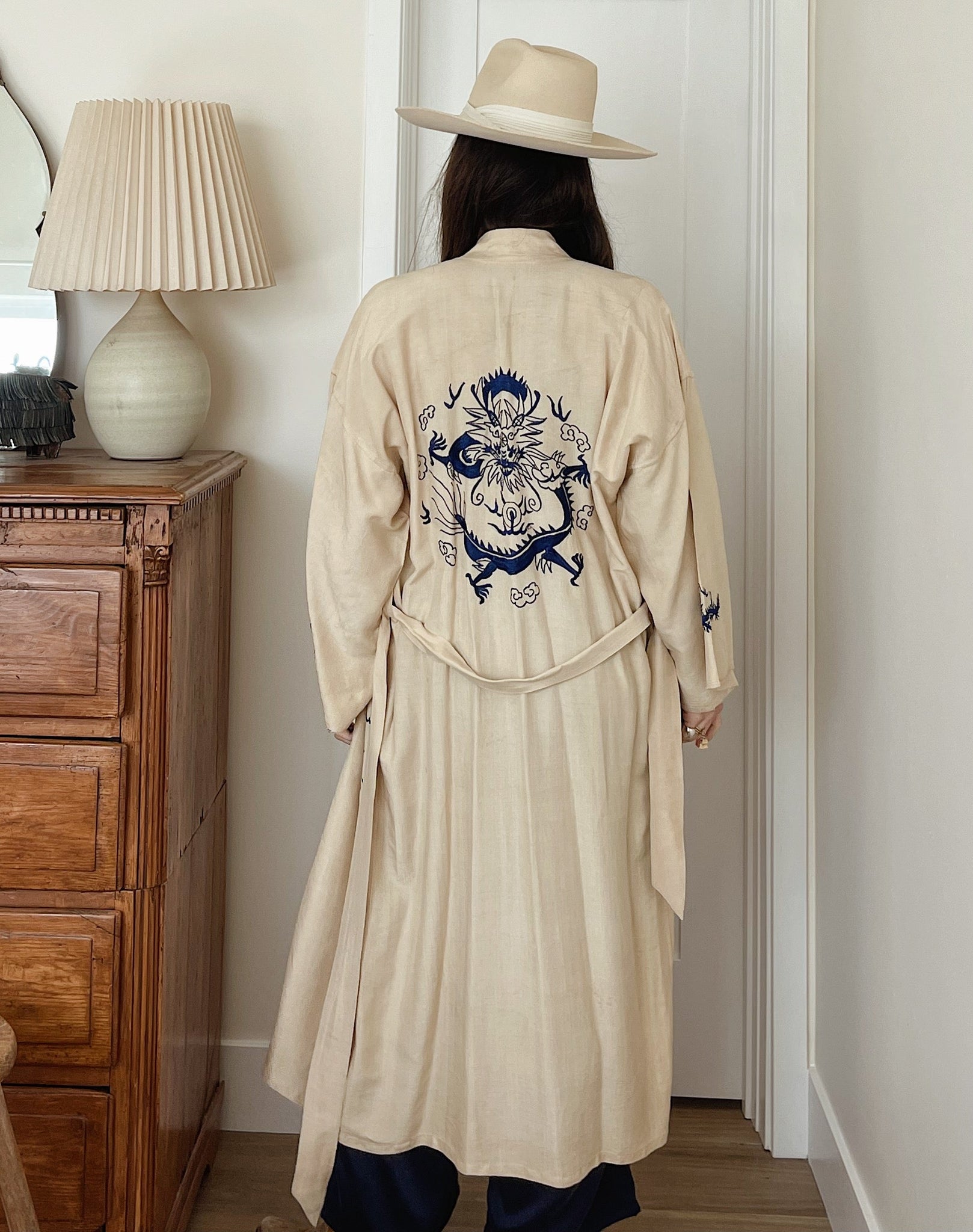 Antique Silk Embroidered Kimono