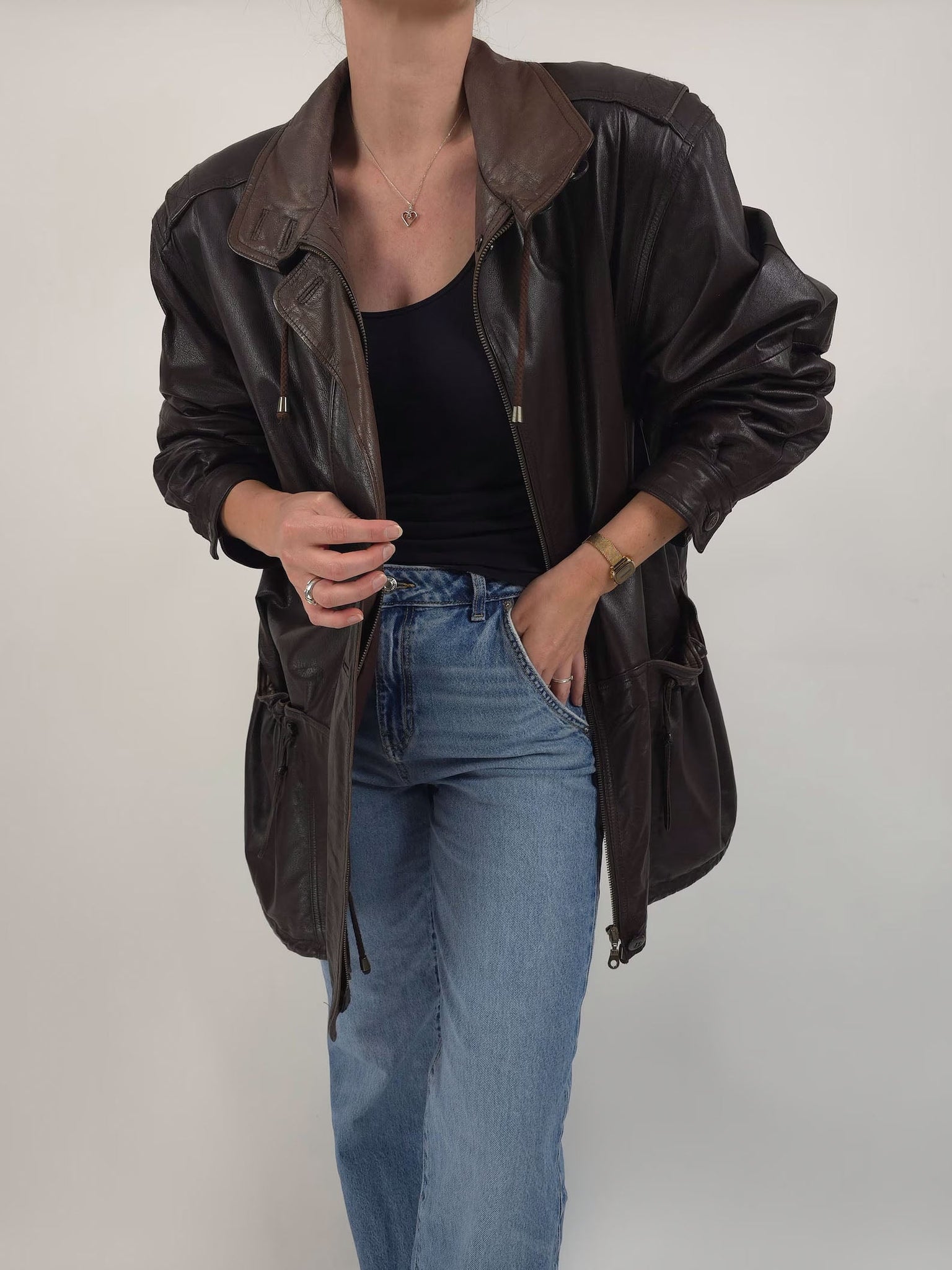 1980s leather jacket