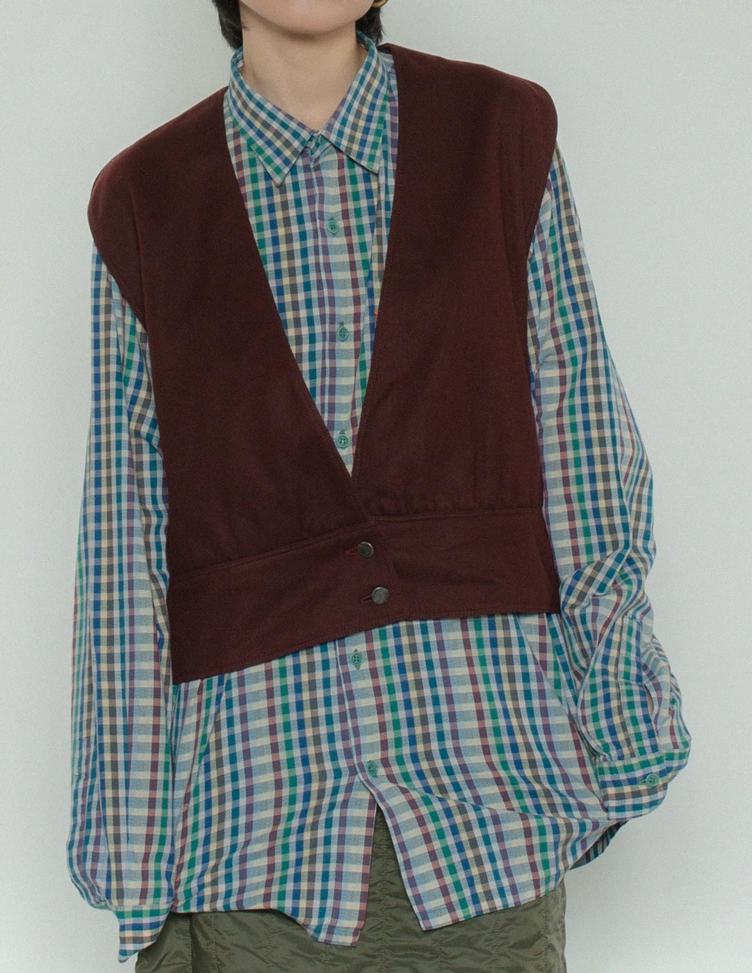 vintage burgundy vest