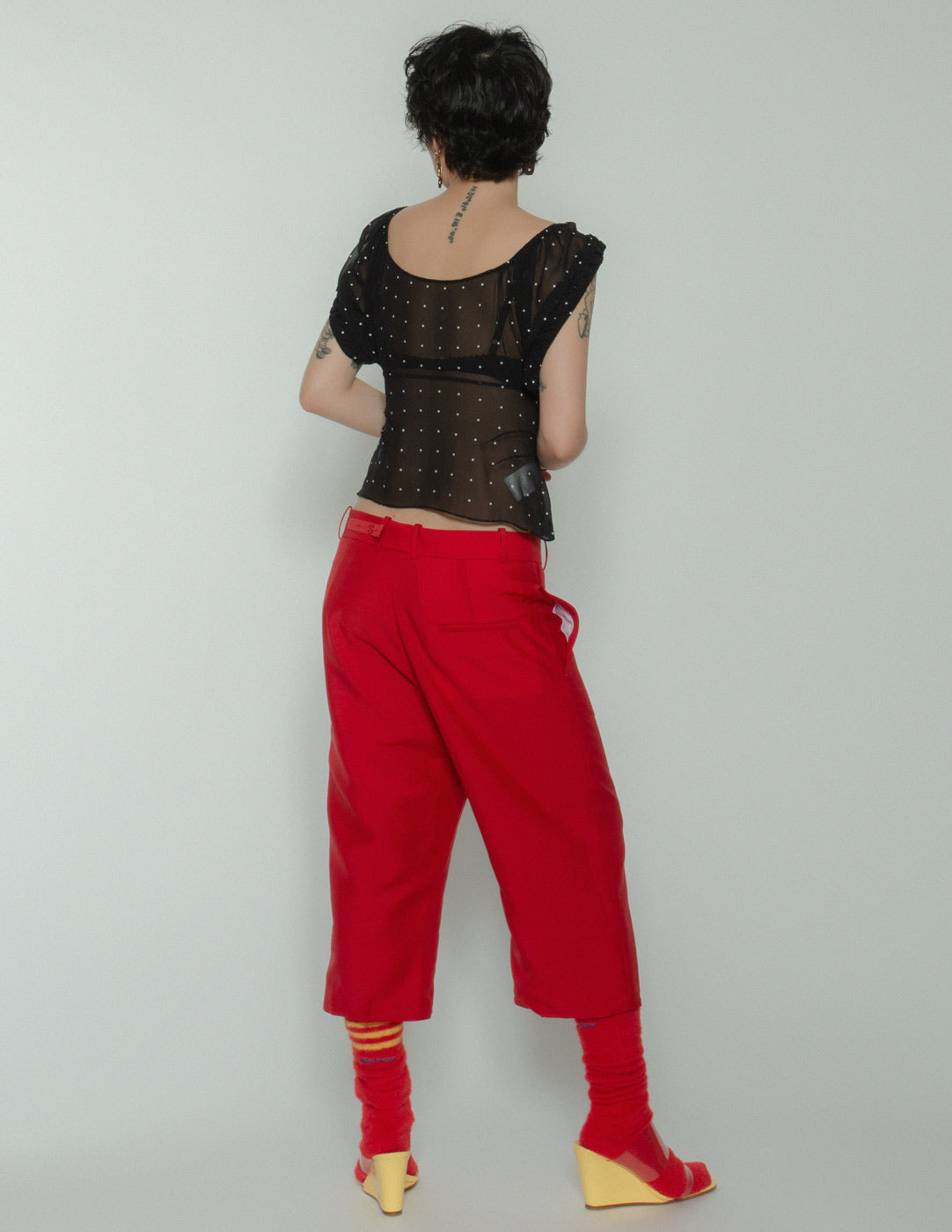 convertible wool trousers