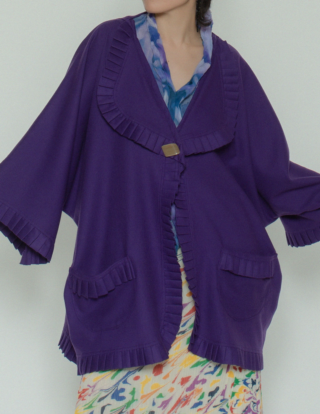 LAURA BIAGIOTTI vintage purple wool jacket