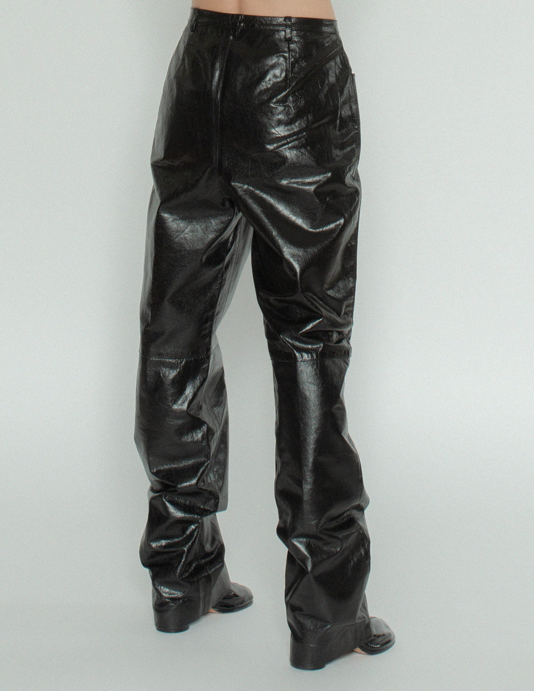 black leather trousers