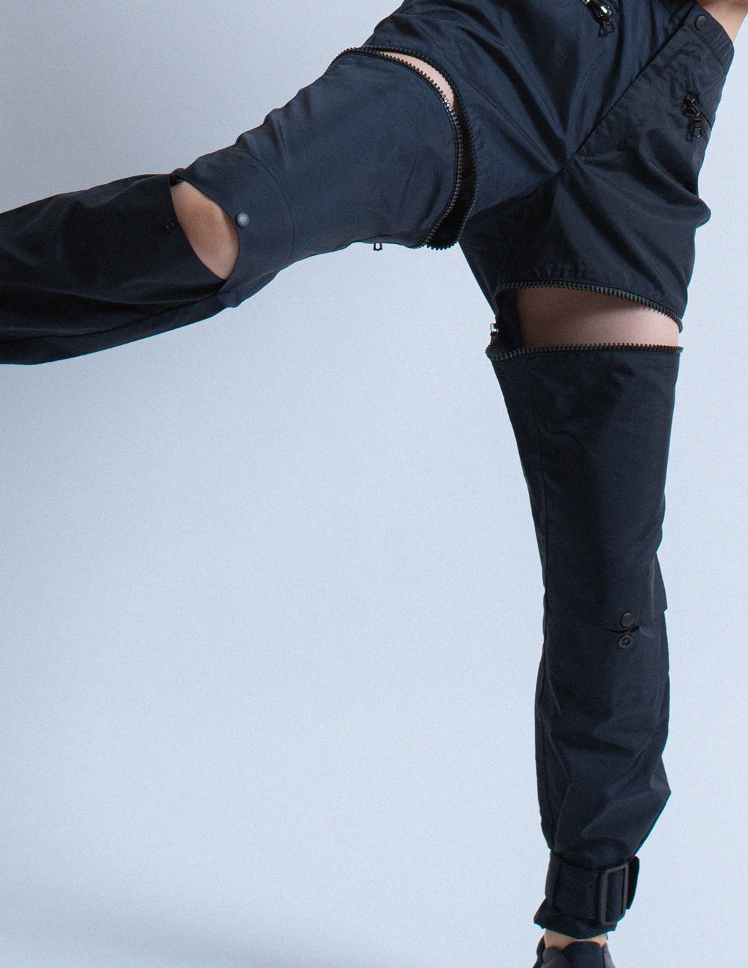 convertible nylon track pants