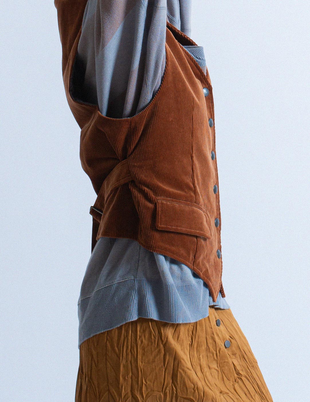 caramel corduroy vest