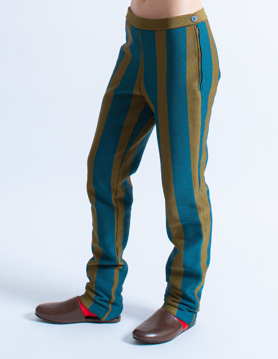 vintage striped knit trousers