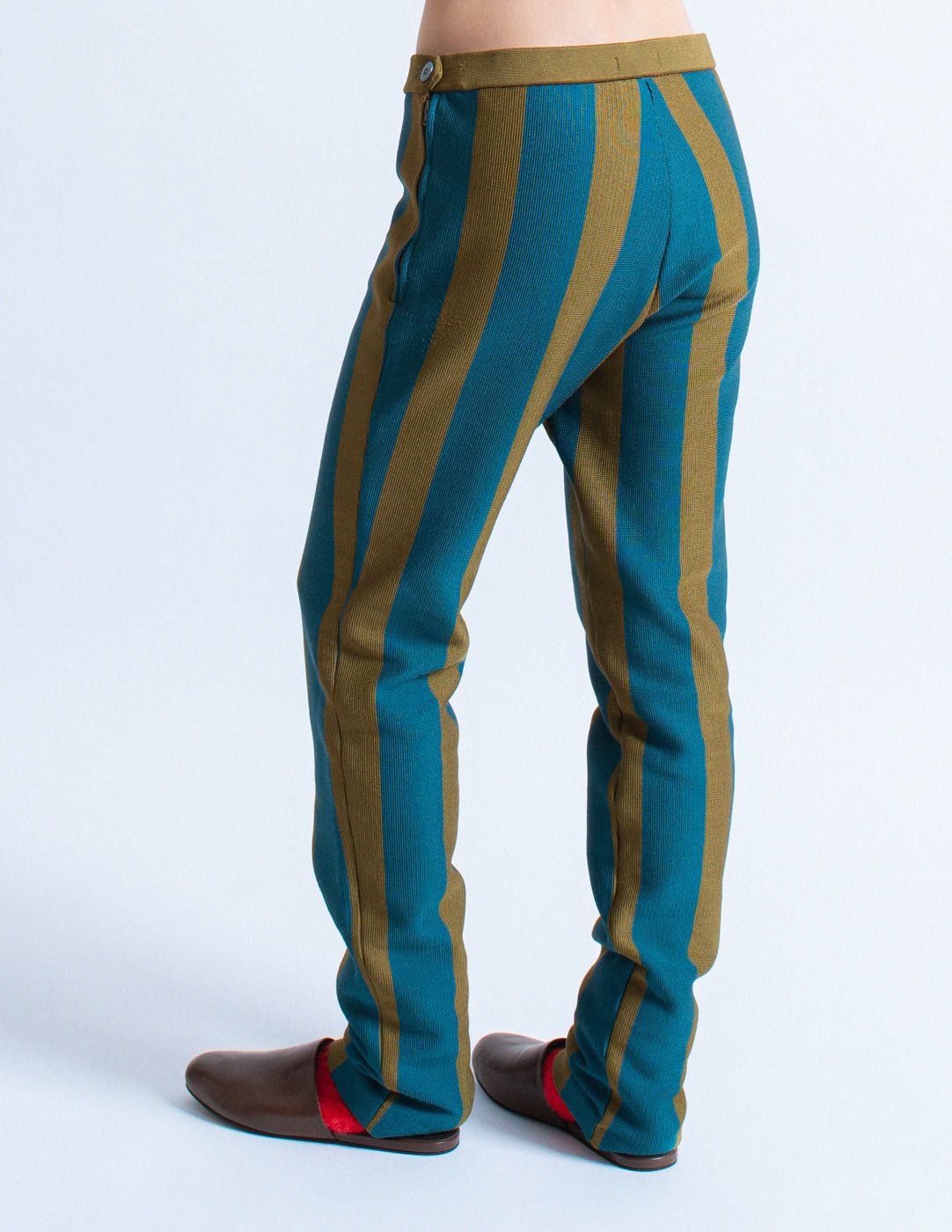 vintage striped knit trousers