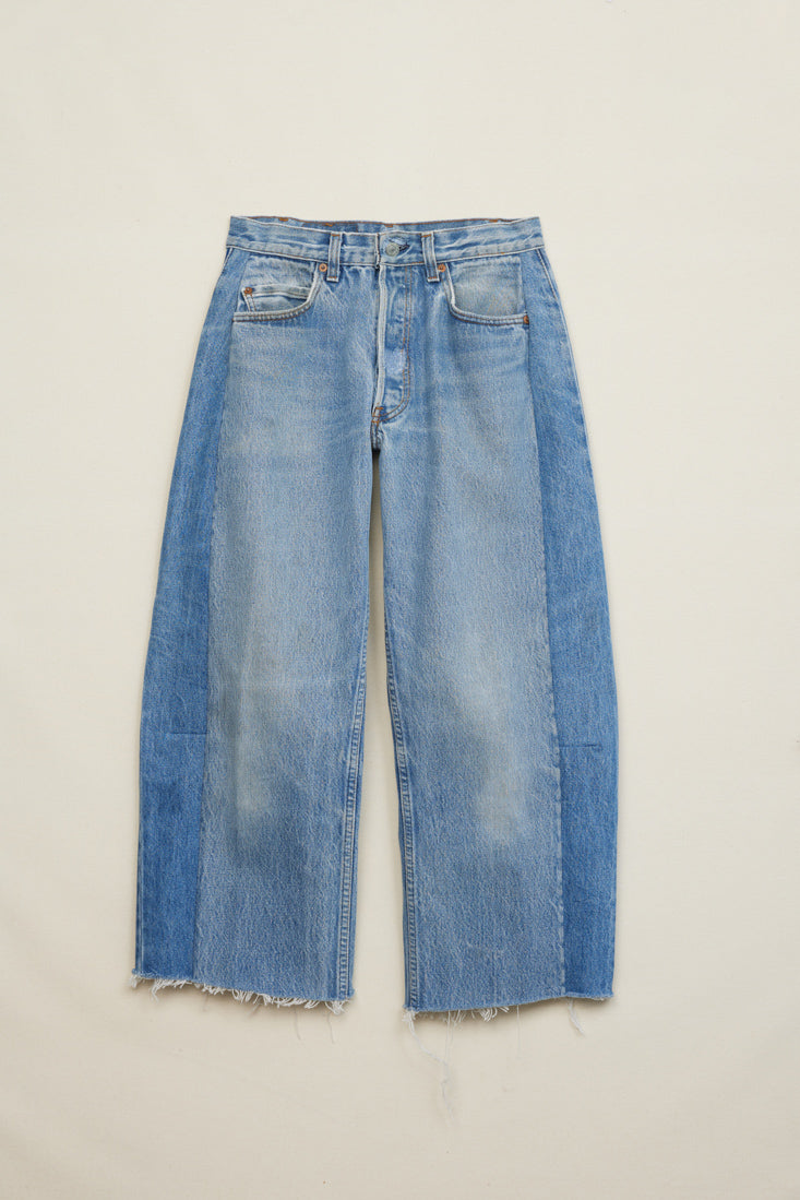 Vintage Lasso Jean Slouch Crop Classic Faded Indigo