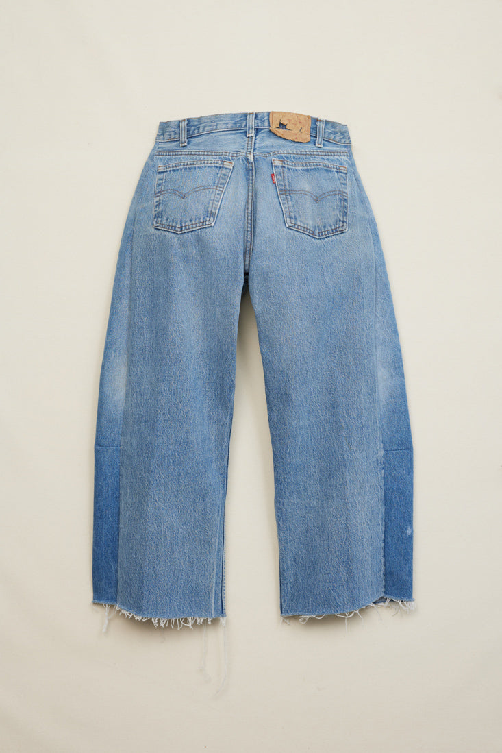 Vintage Lasso Jean Slouch Crop Classic Faded Indigo