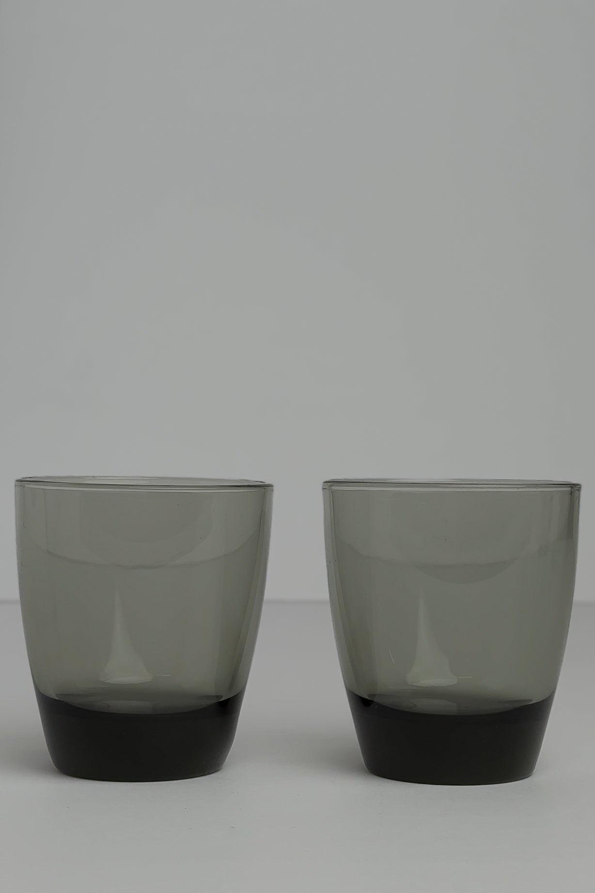 Vintage 90s Noir Smoked Glass Tumblers (2)