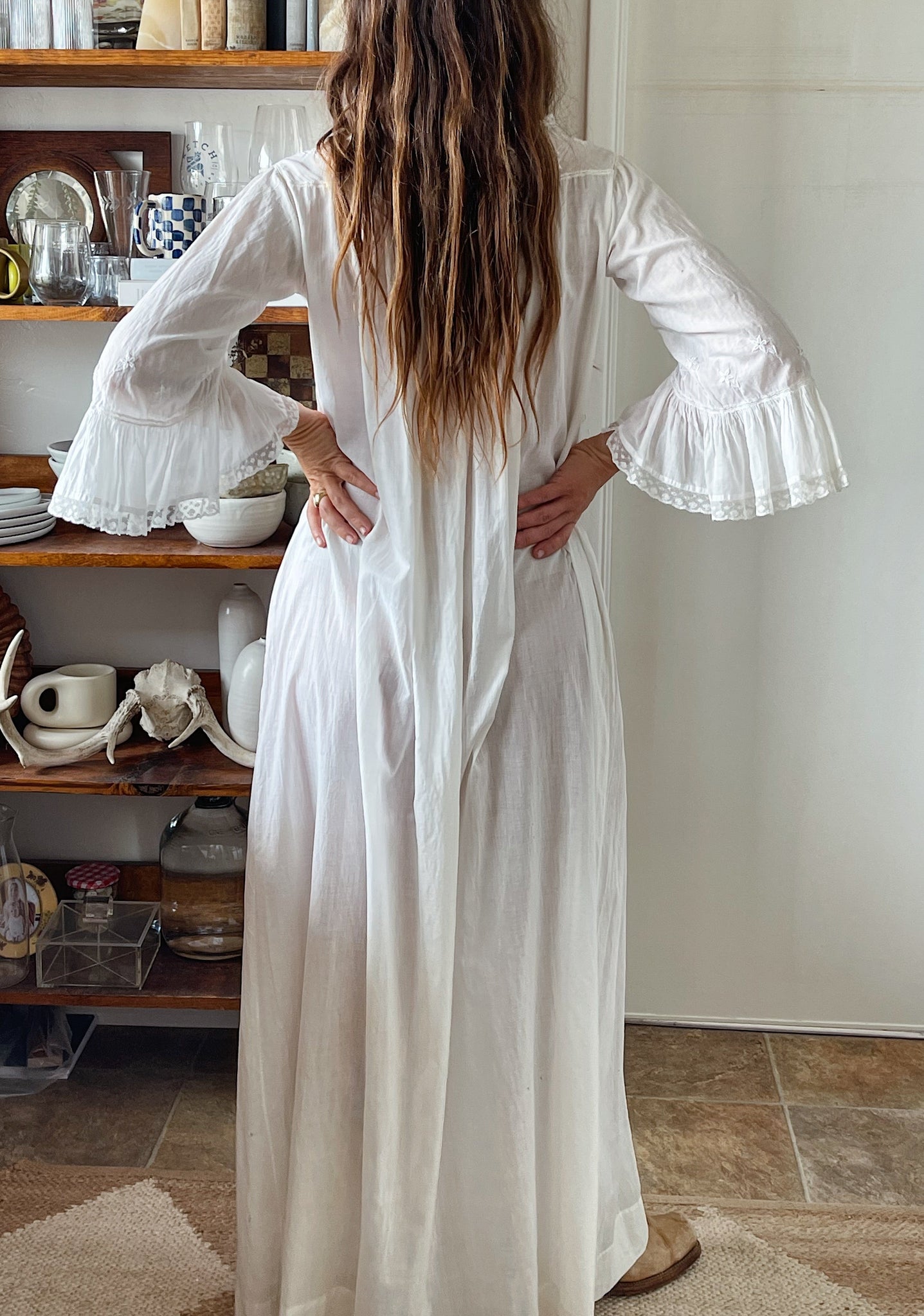 Antique French Embroidered Nightgown