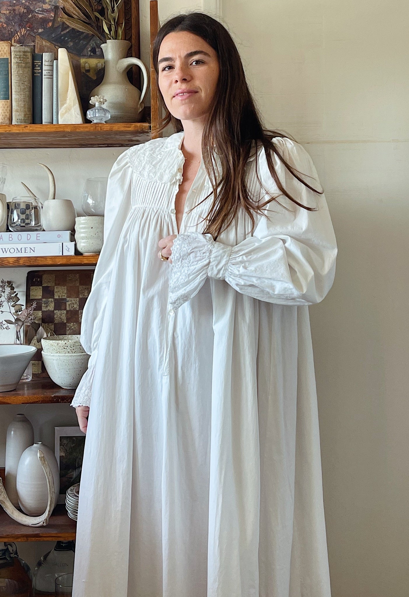 Victorian Ruffle Collar Nightgown