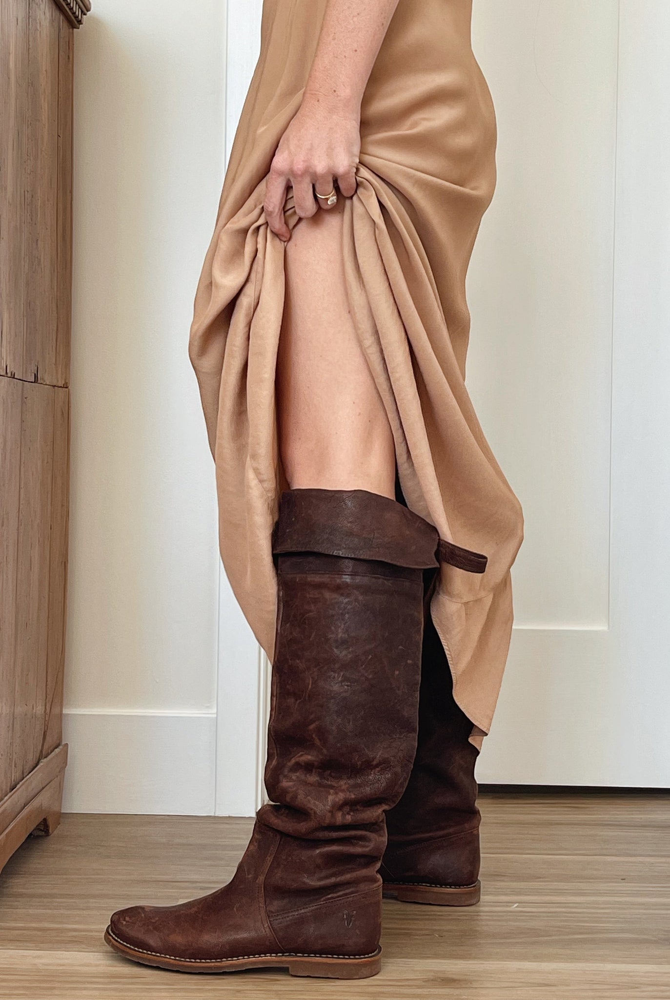 Frye Knee High Leather Boots