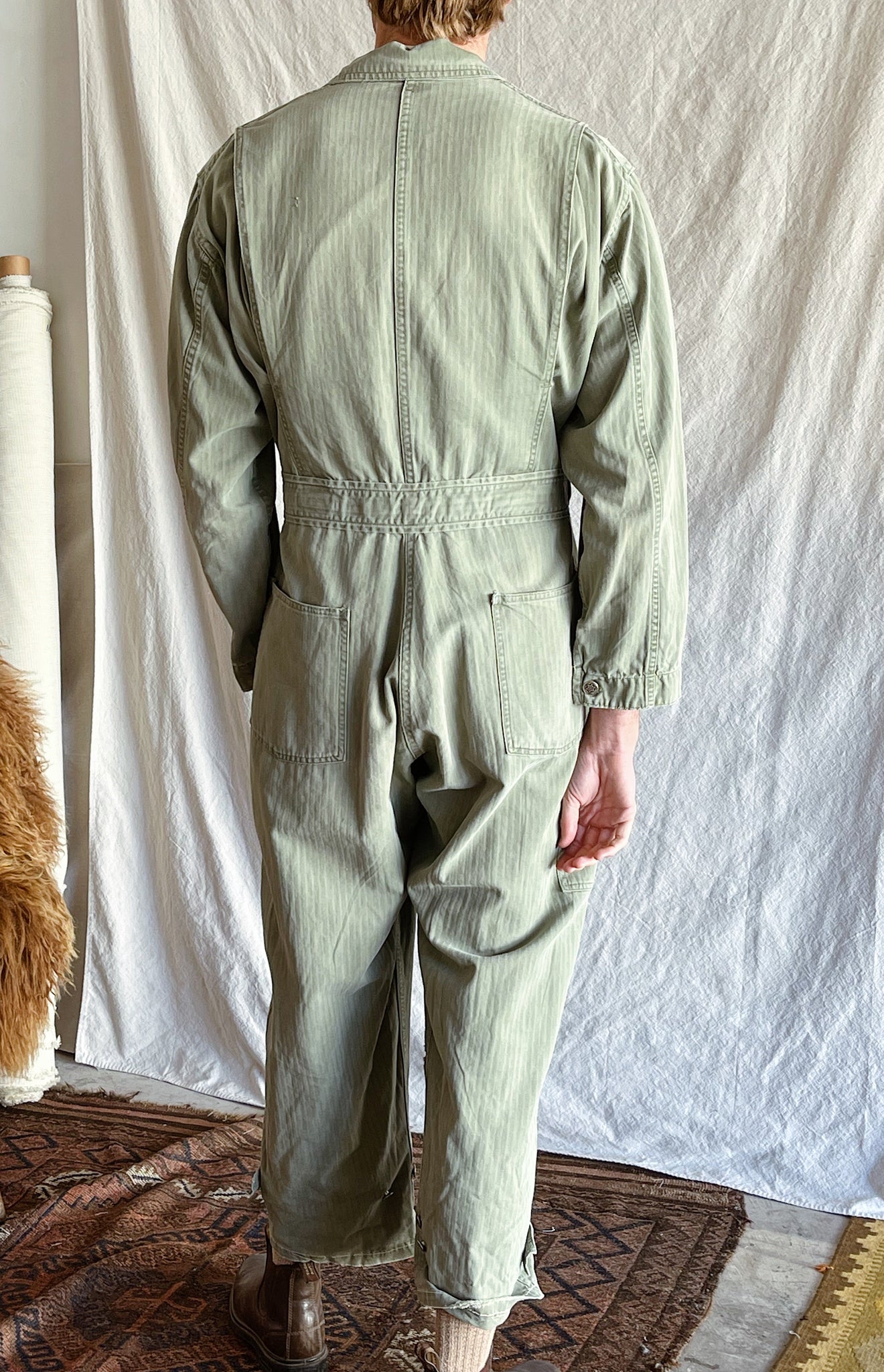 Faded Military Herringbone Coveralls