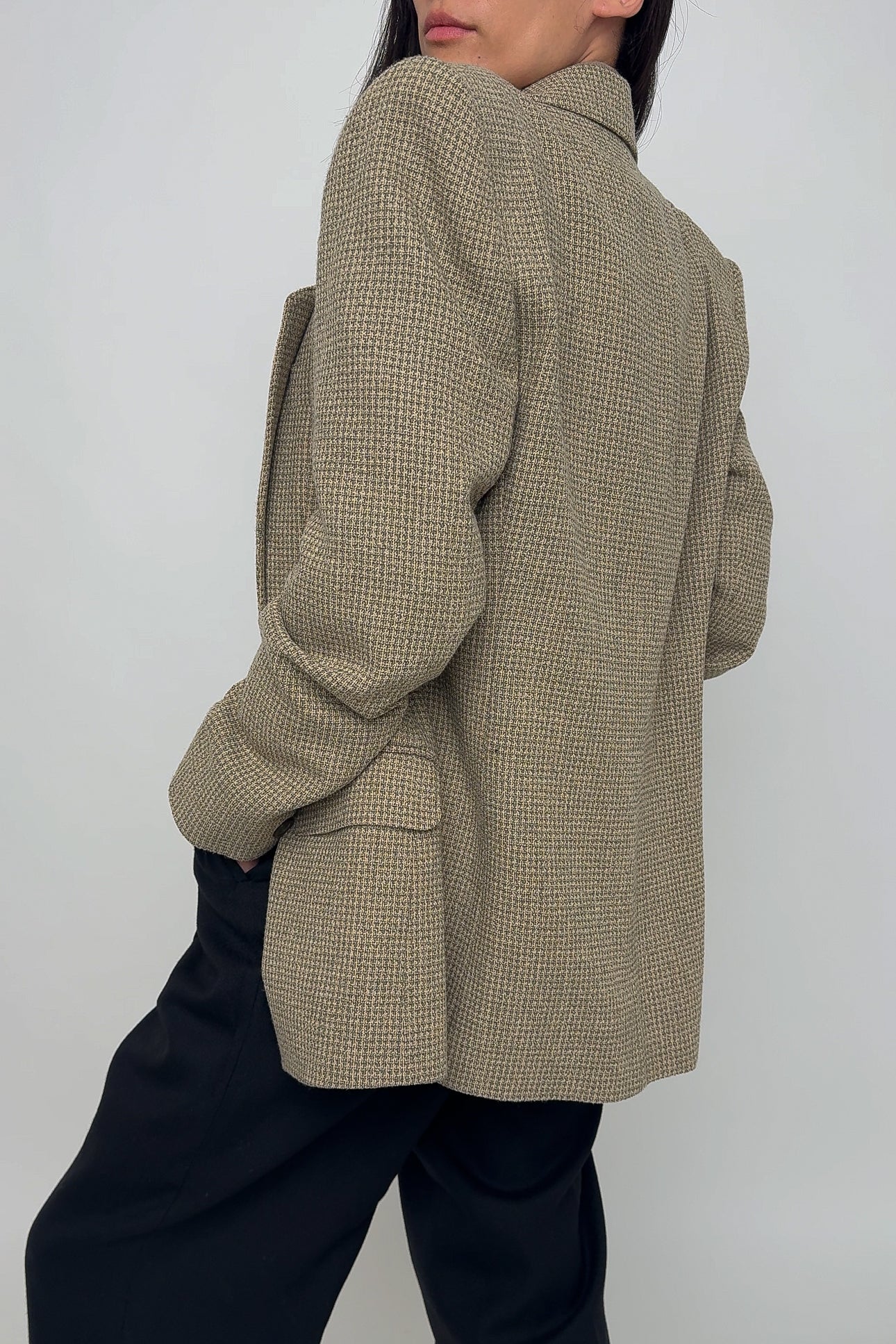 Vintage 90s Wheat Wool Blazer