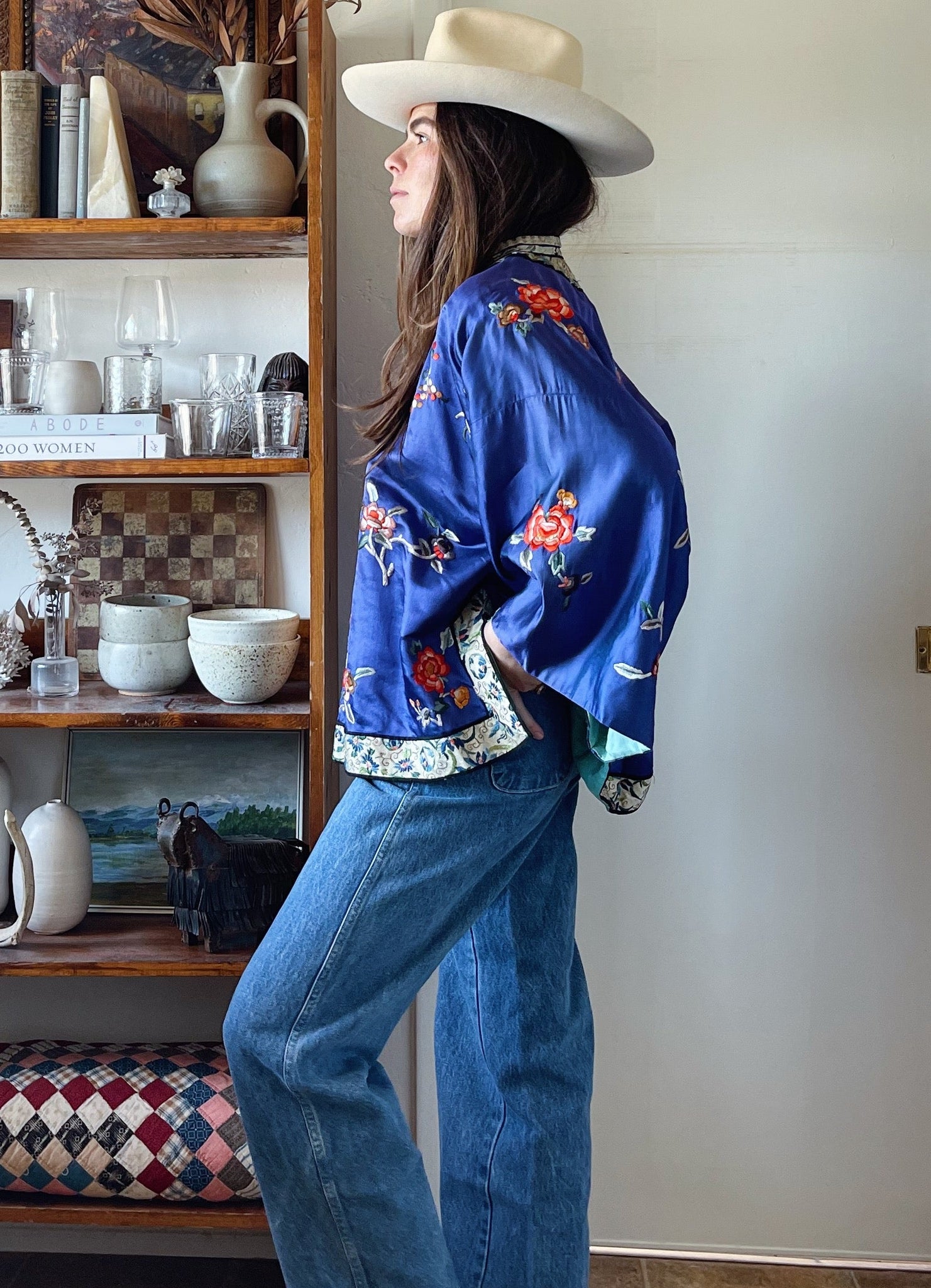 Silk Embroidered Kimono