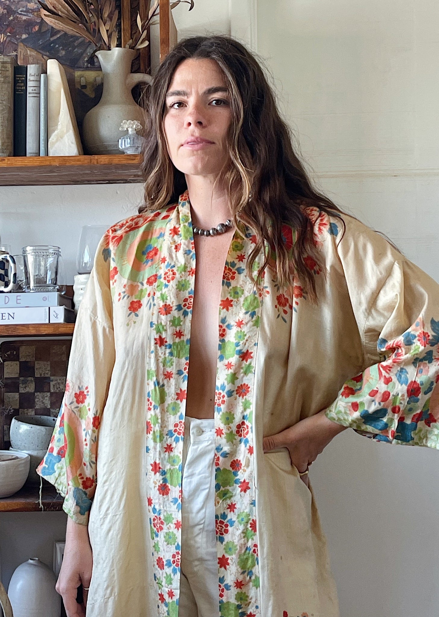 1920s Silk Pongee Kimono