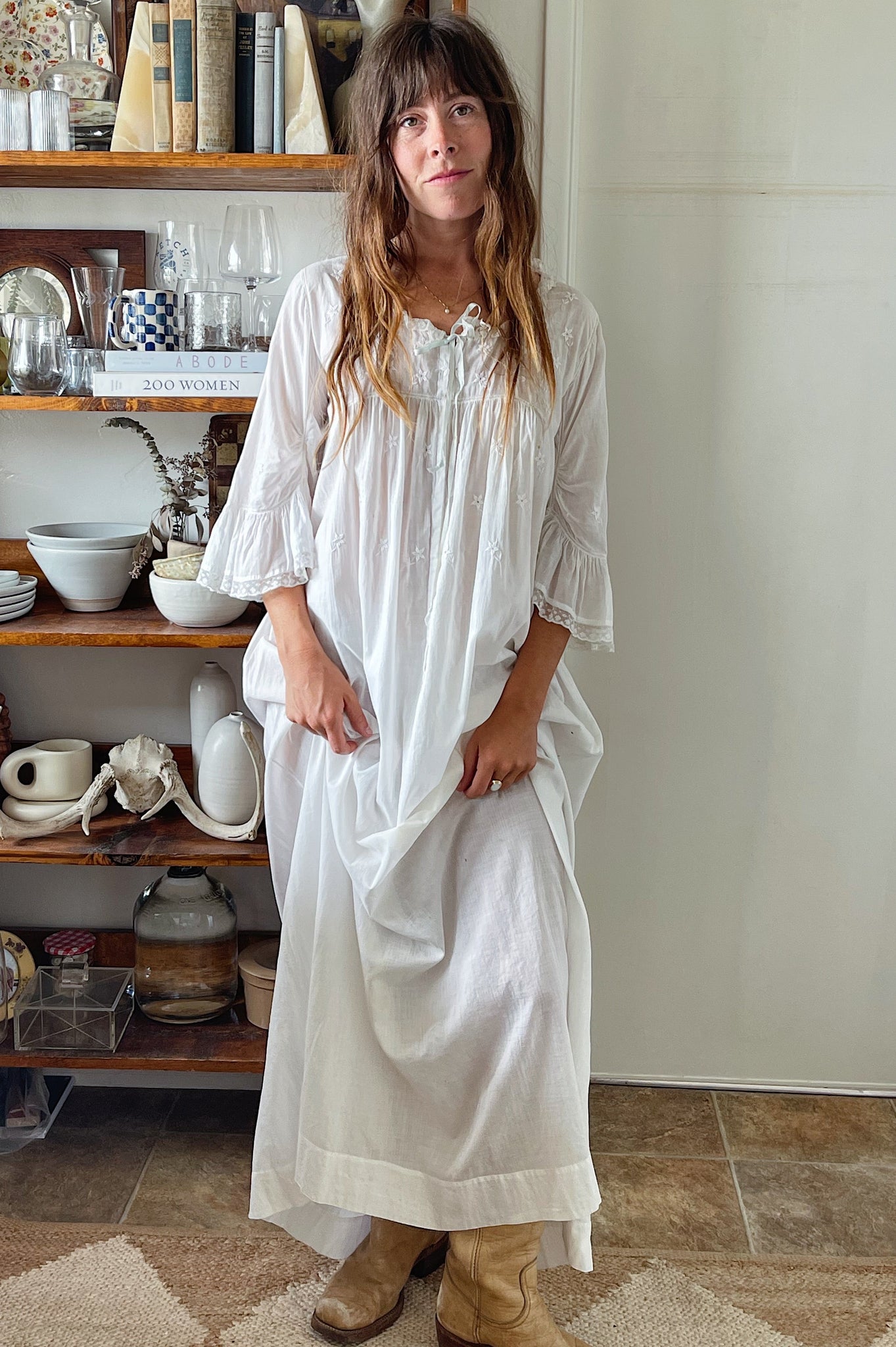 Antique French Embroidered Nightgown