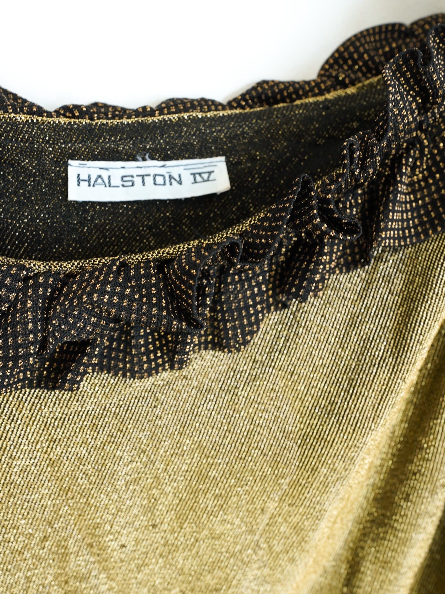 1970’s Halston Gold Lamé Lounge Dress