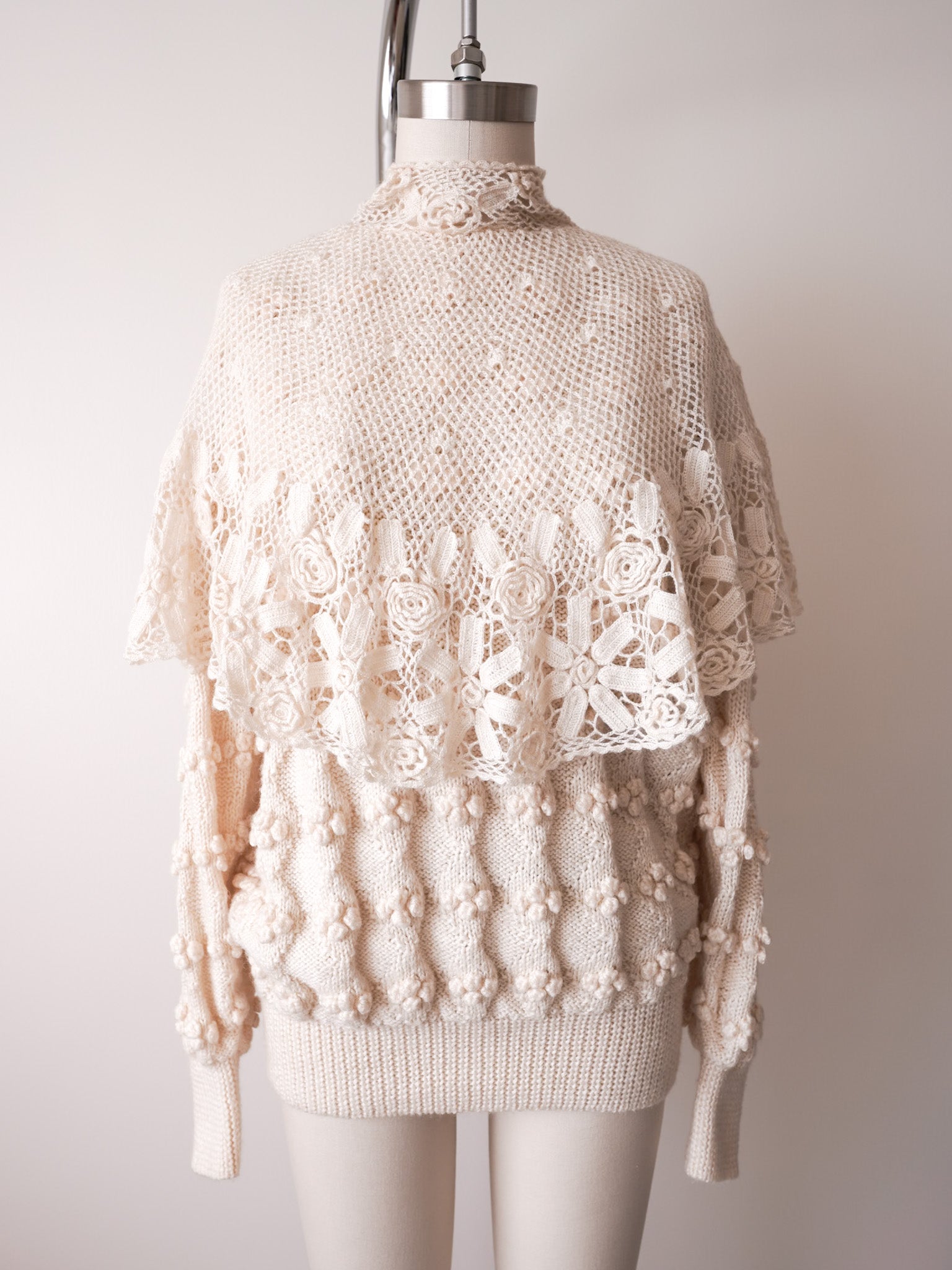 Romantic Hand Knit Collar Sweater