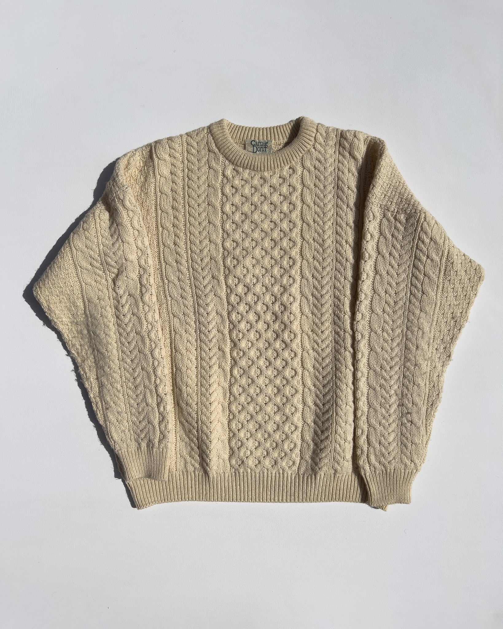 VINTAGE CARRAIG DON ARAN / FISHERMAN SWEATER