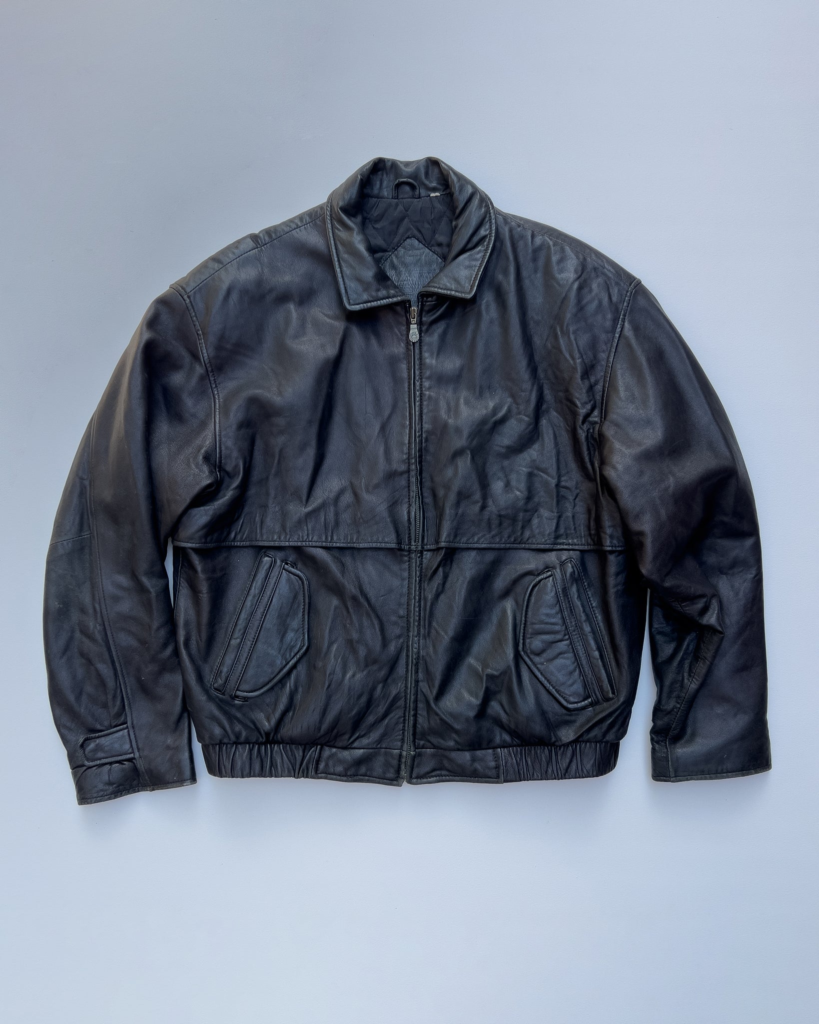 ROUNDTREE YORKE LEATHER BOMBER JACKET