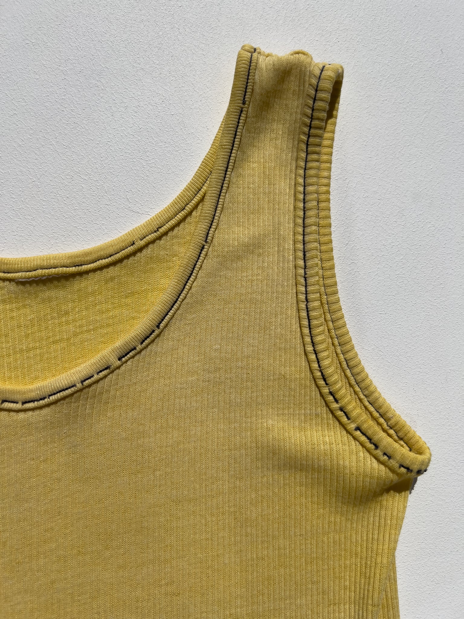 VINTAGE TANK WITH DISTRESSED STITCHING