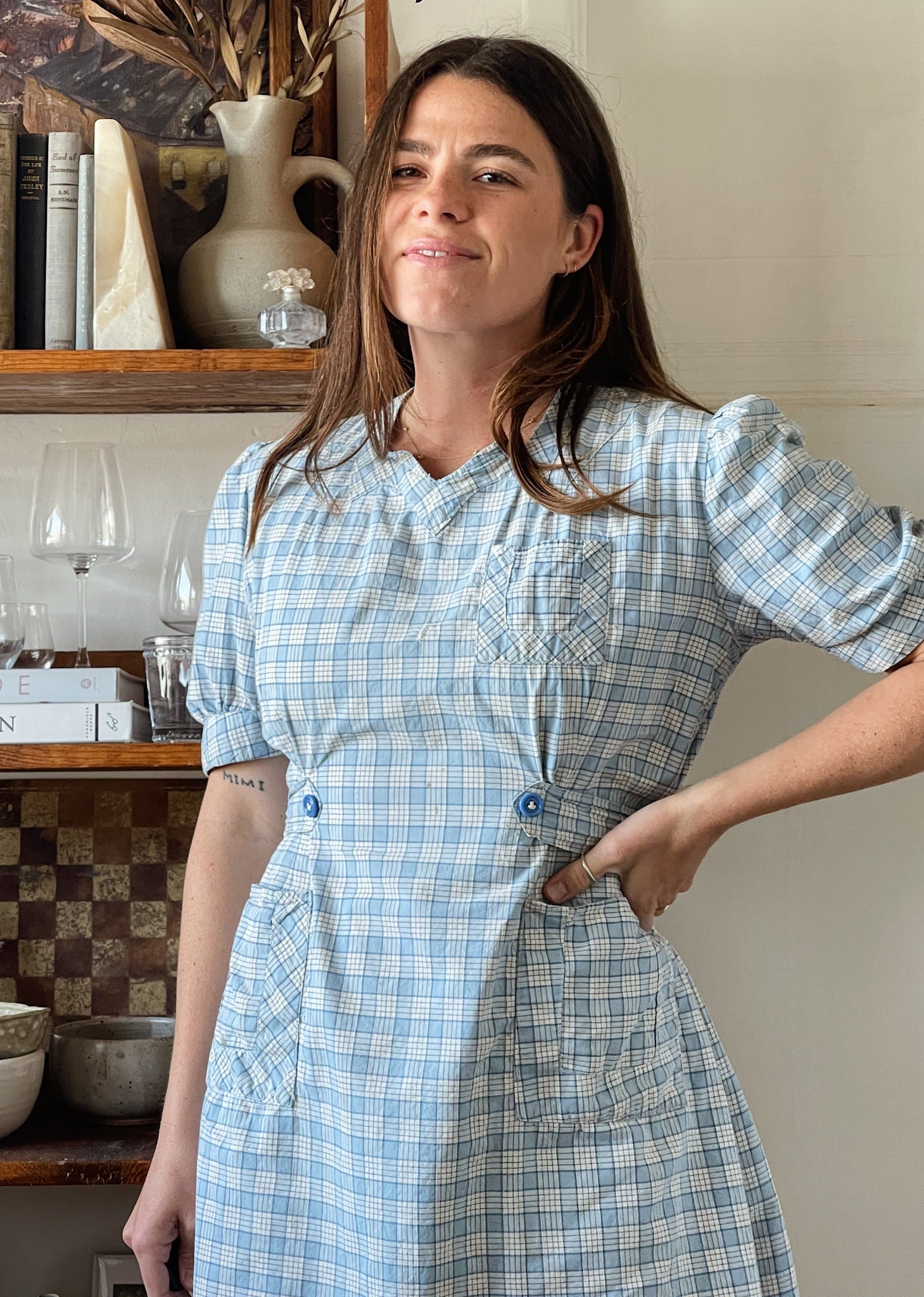 1940s Feedsack Cotton Mini