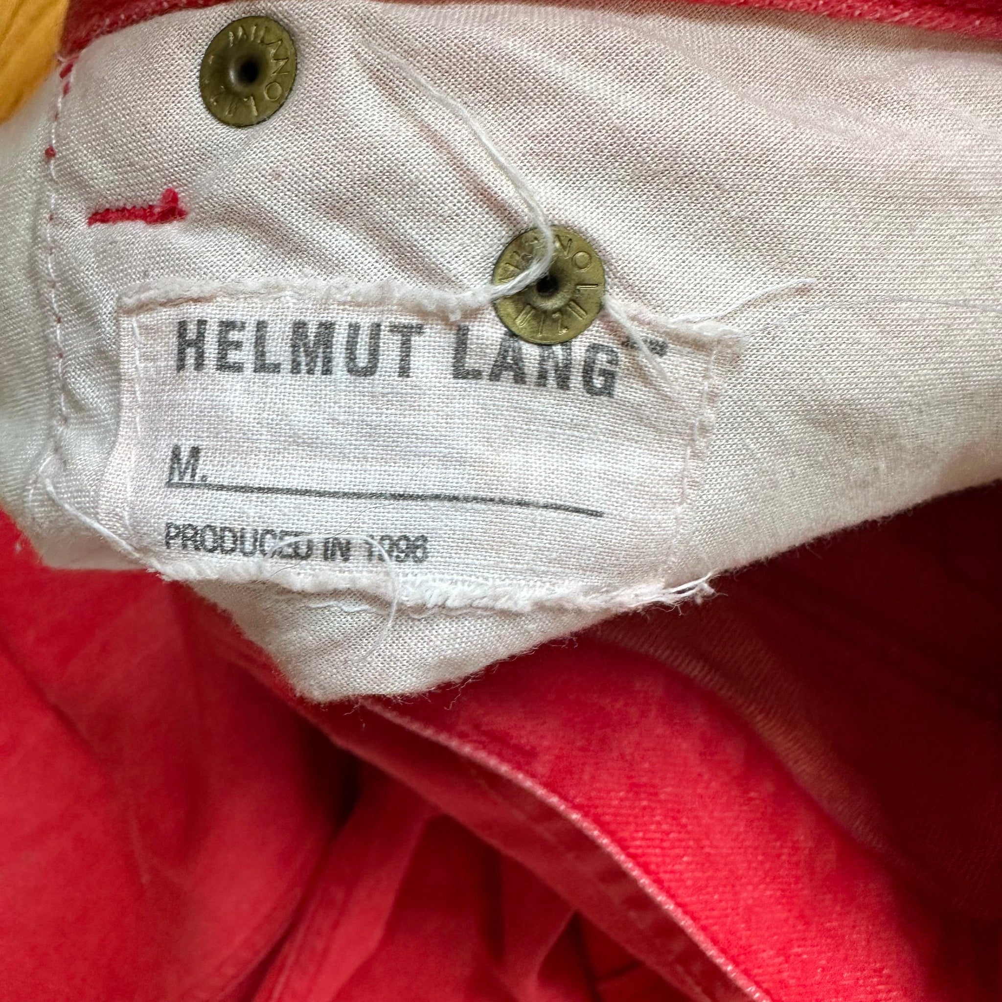 Helmut Lang Brick Red denim 1996