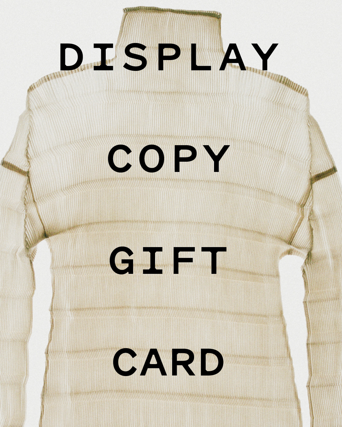 Display Copy Gift Card