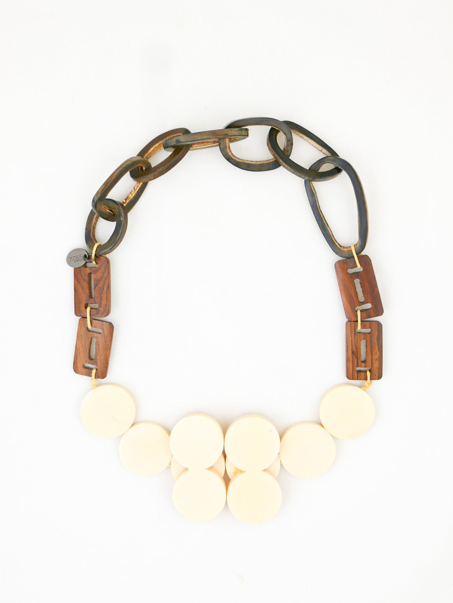 Antler Wood & Plastic Necklace