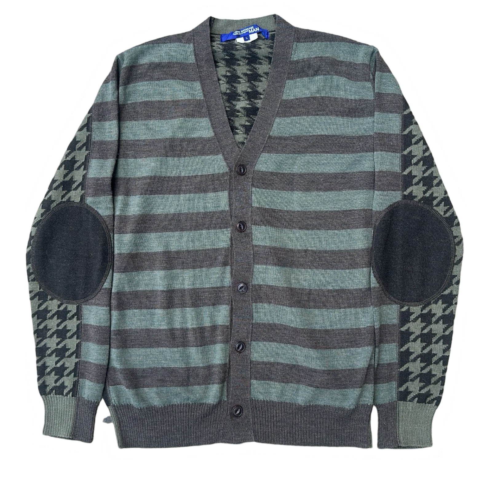 Junya Watanabe Stripe/Plaid Cardigan AW10 Sz Large