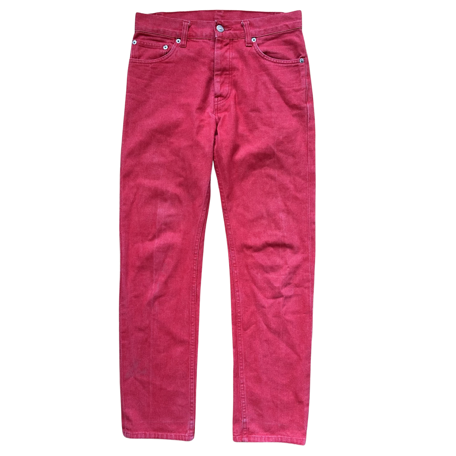 Helmut Lang Brick Red denim 1996