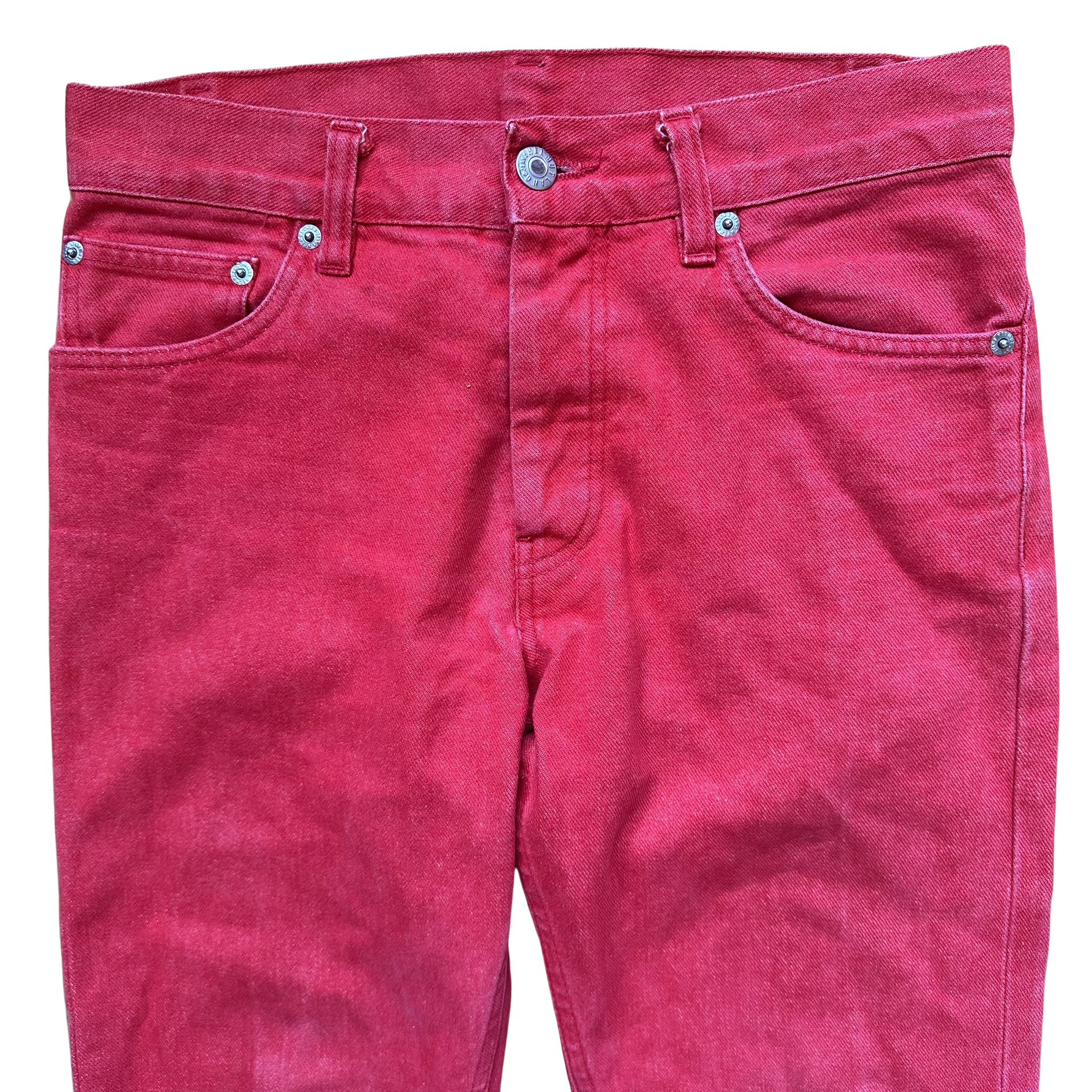 Helmut Lang Brick Red denim 1996