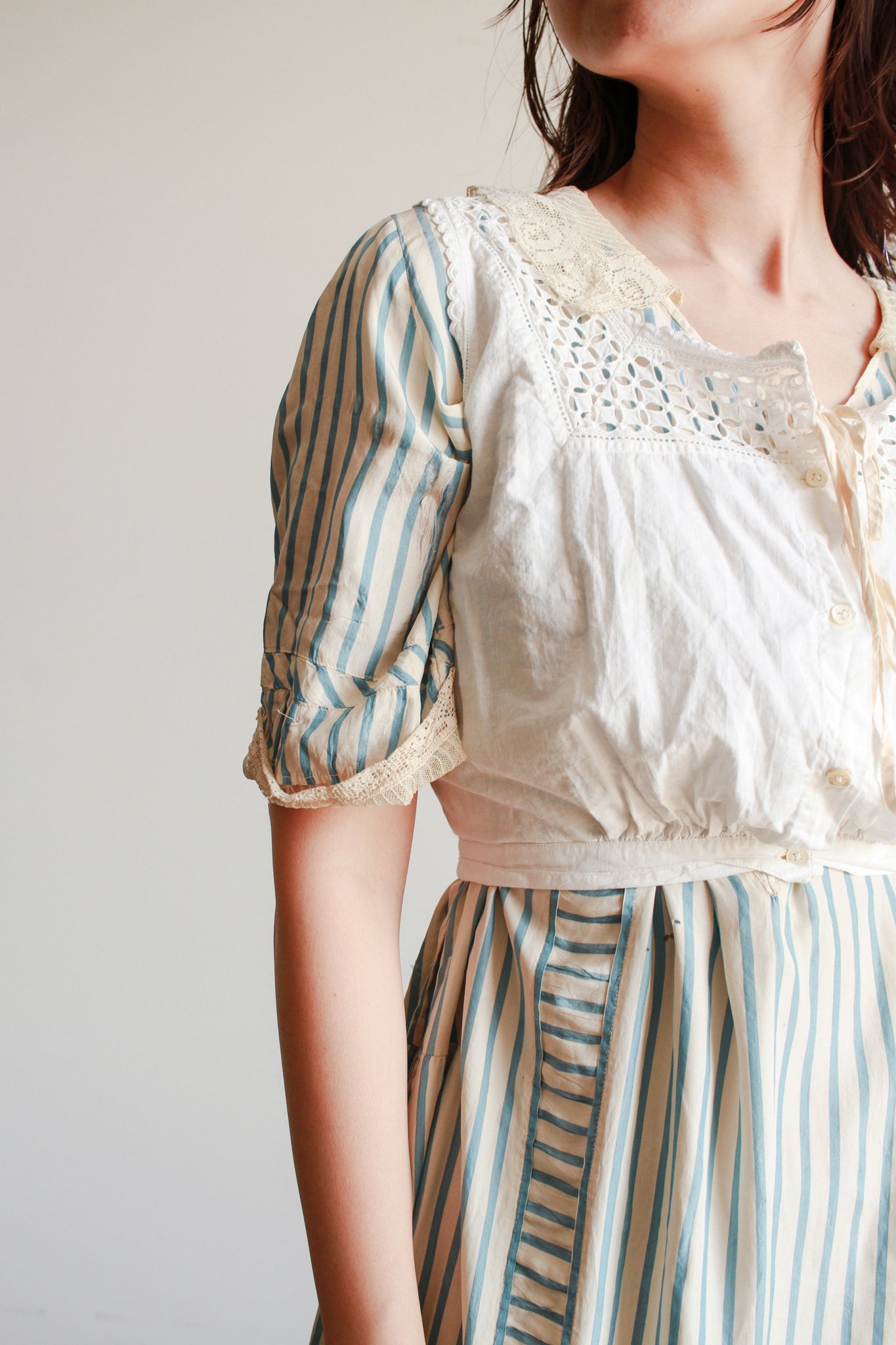 Victorian White Cotton Eyelet Corset Cover