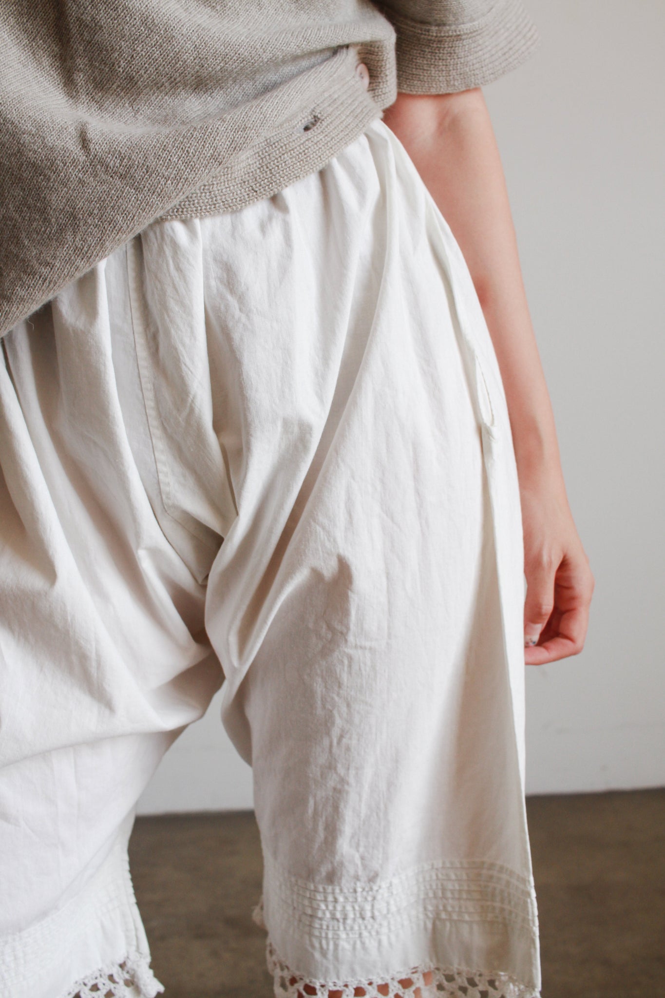 Victorian Antique White Cotton Bloomers