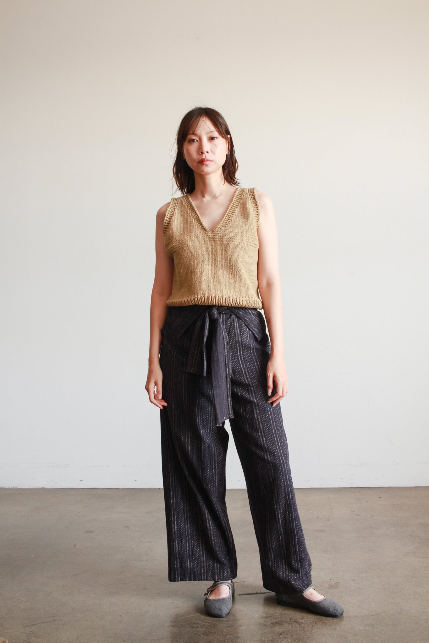 1980s Issey Miyake Navy Cotton Woven Pants