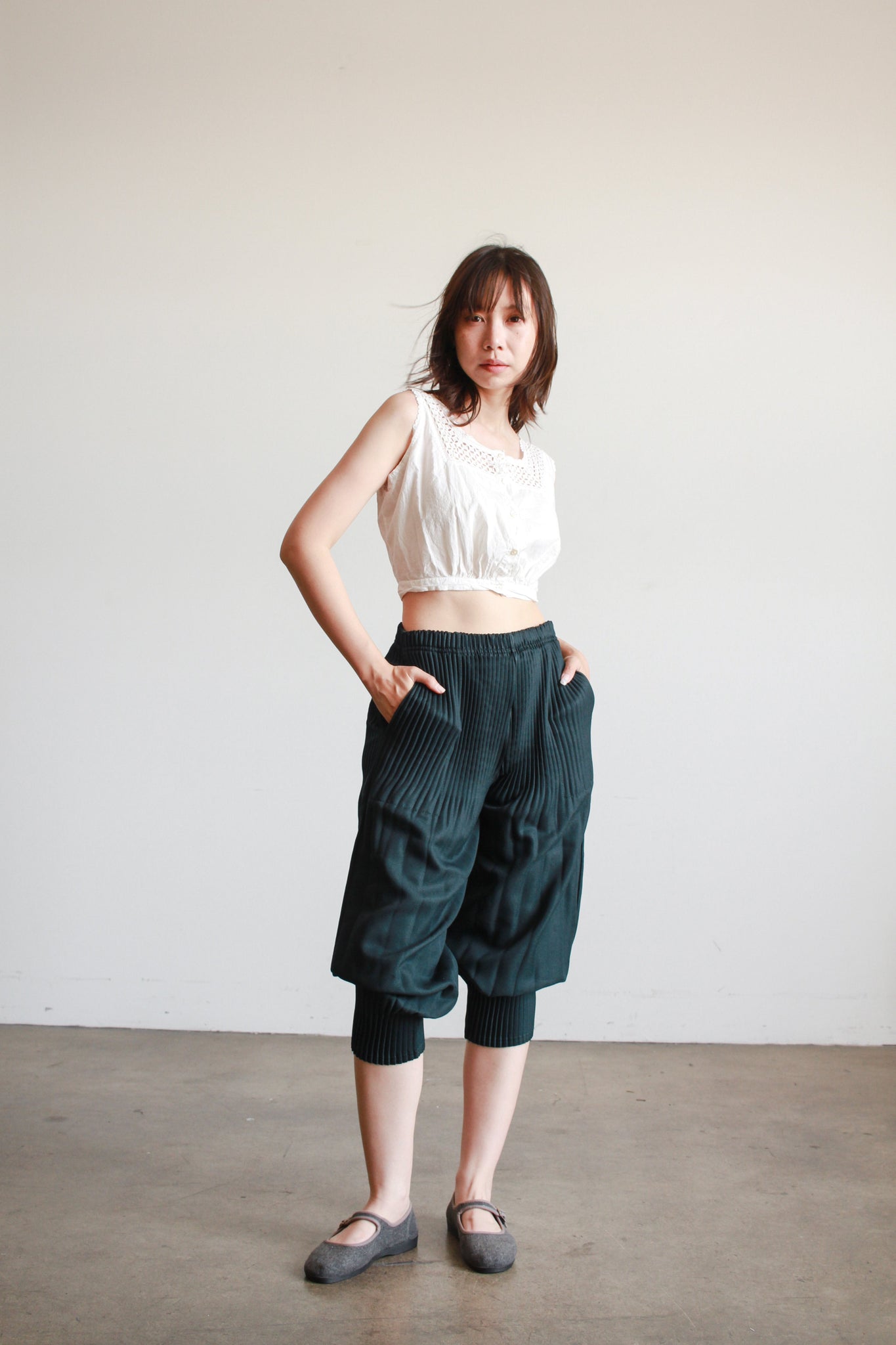 1990s Emerald Pleated Balloon Pant