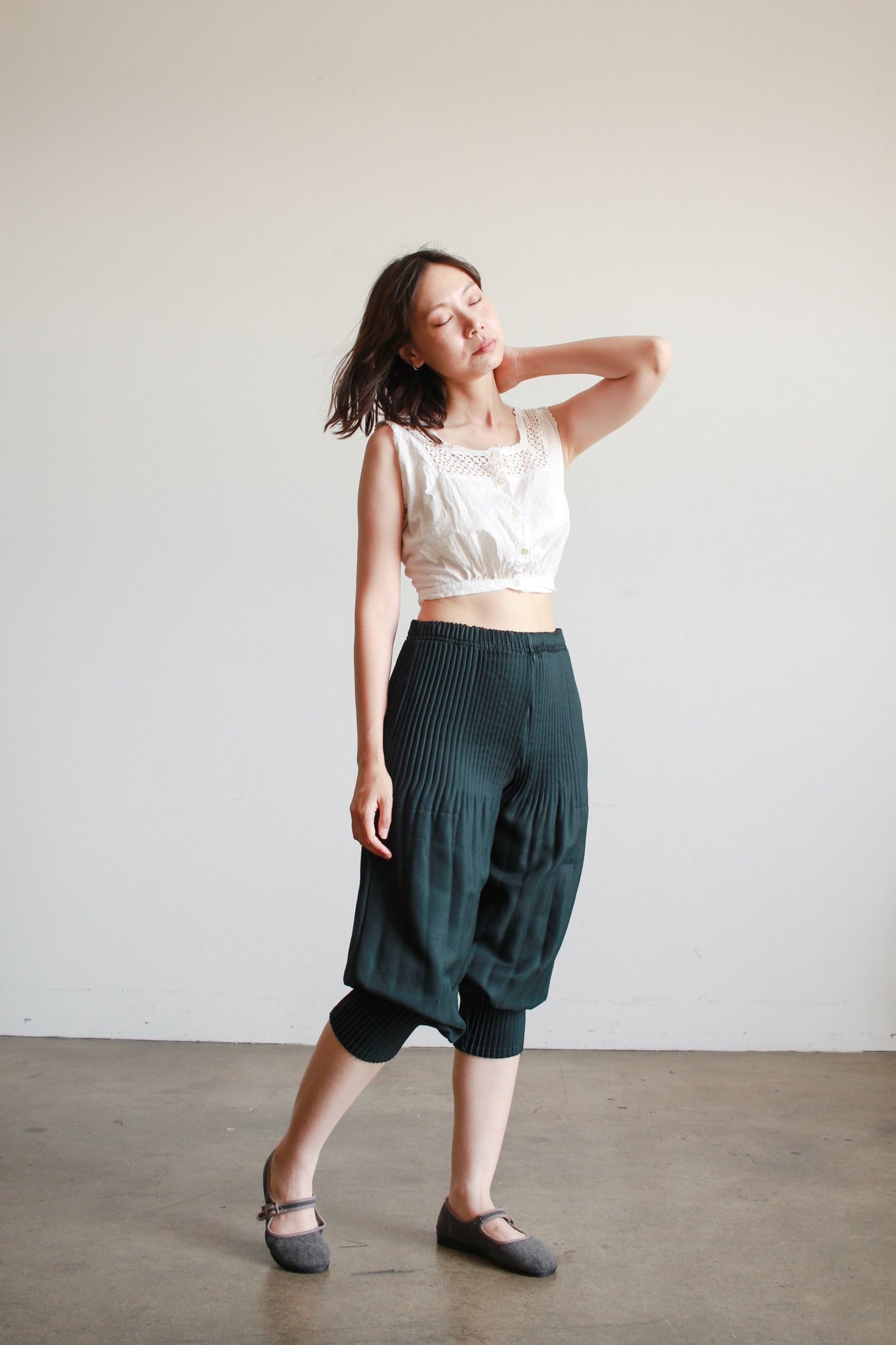 1990s Emerald Pleated Balloon Pant