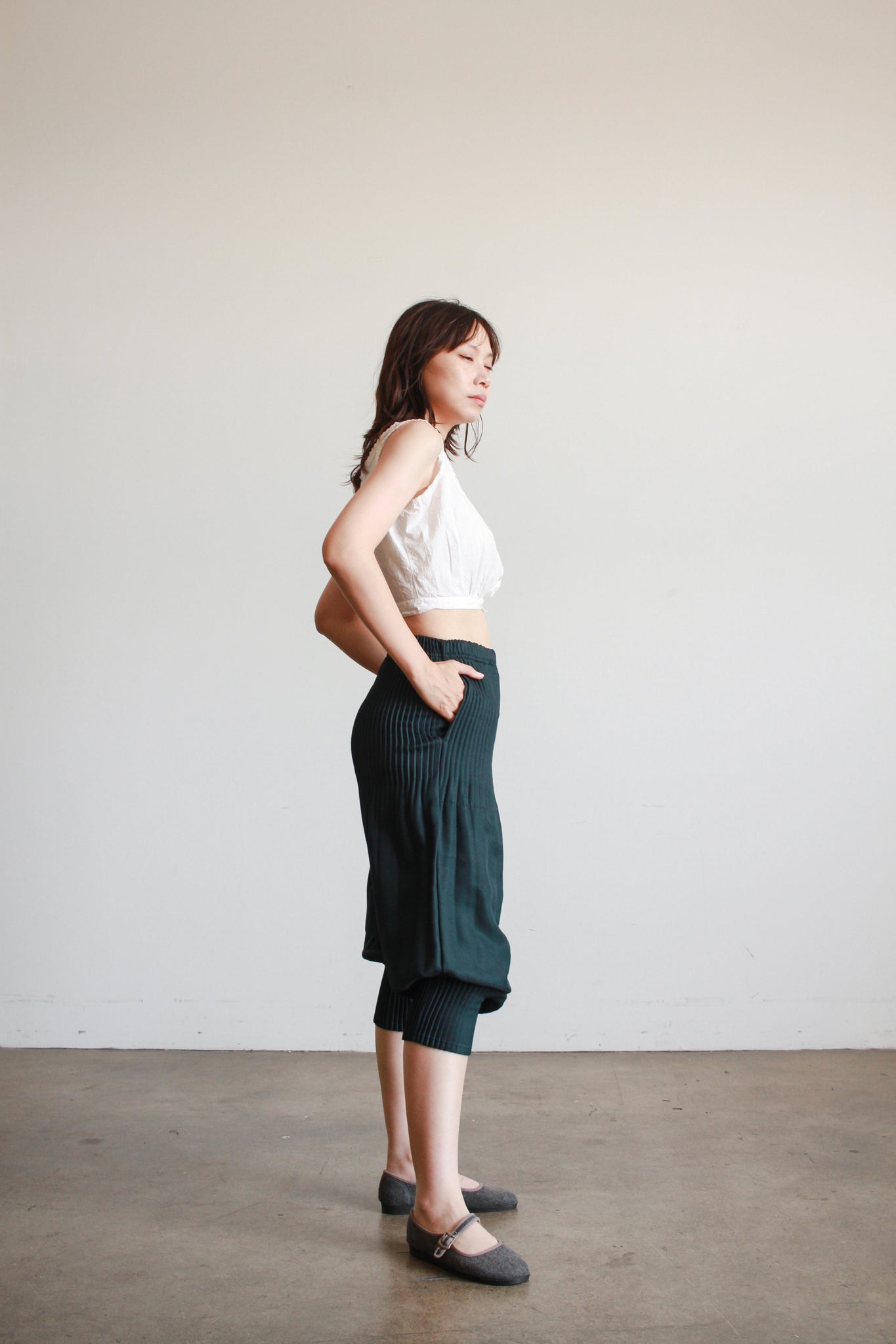 1990s Emerald Pleated Balloon Pant