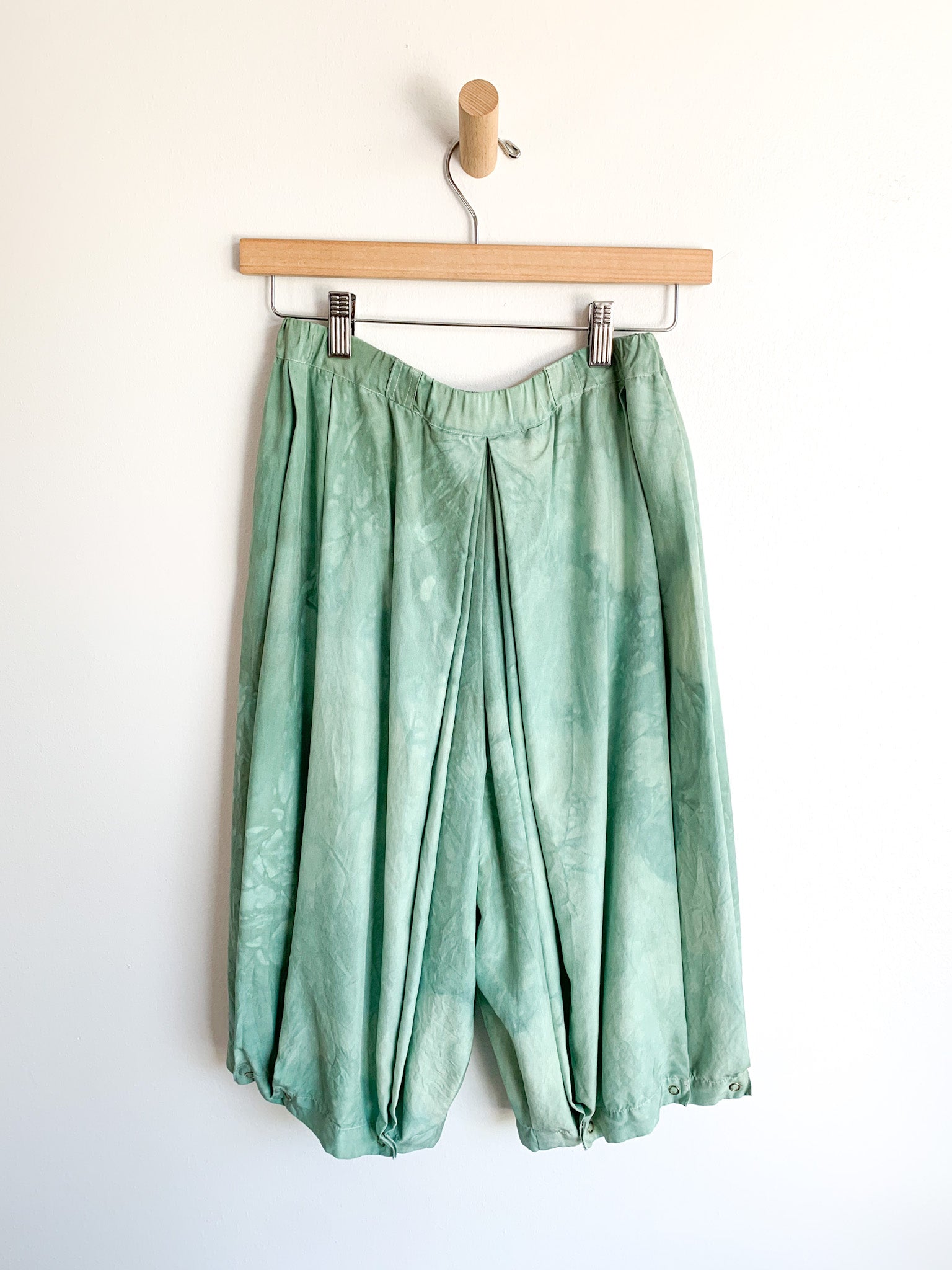 Hand Dyed Silk Pleated Gauchos